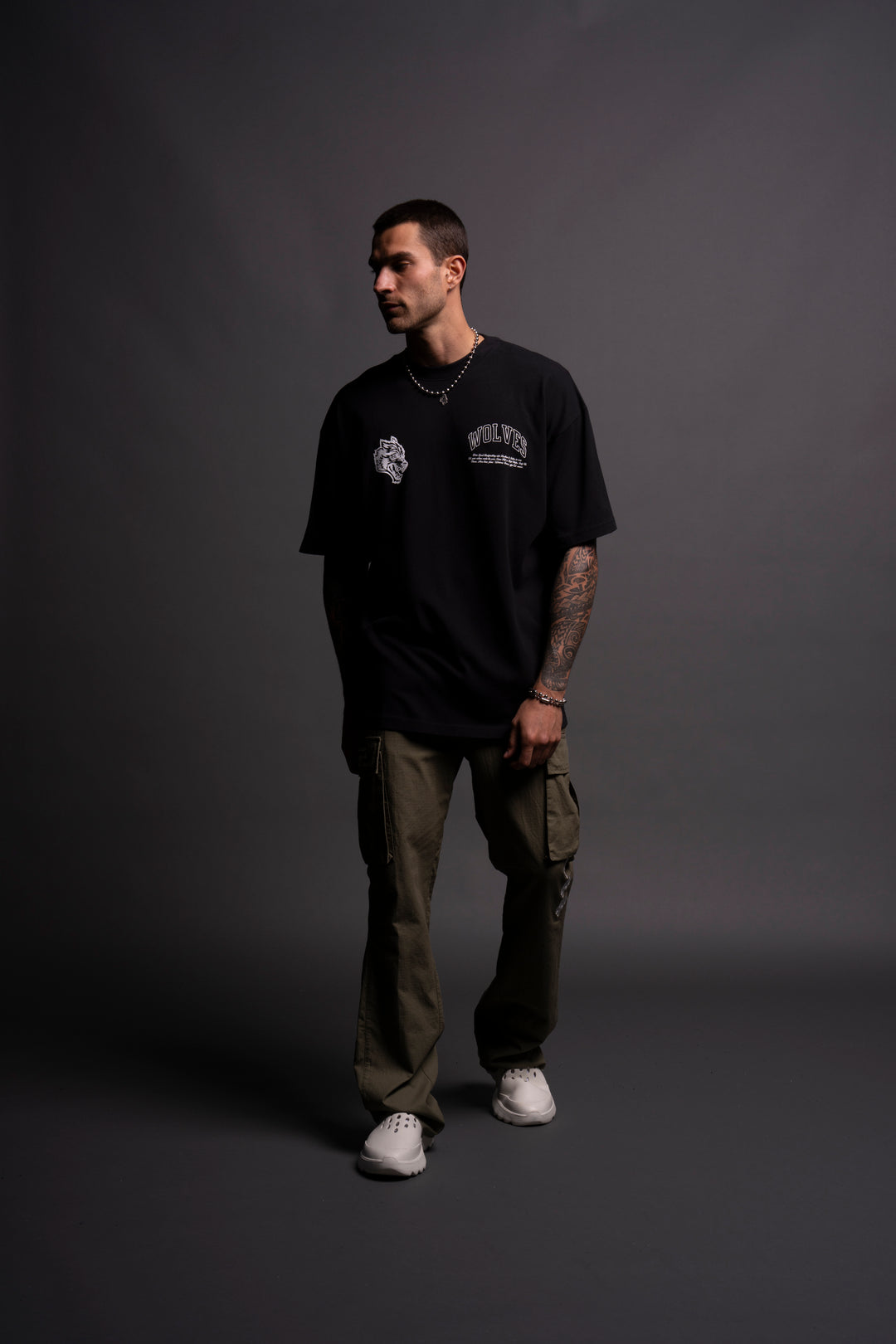 Protect Us "Premium" Oversized Tee in Black/Green