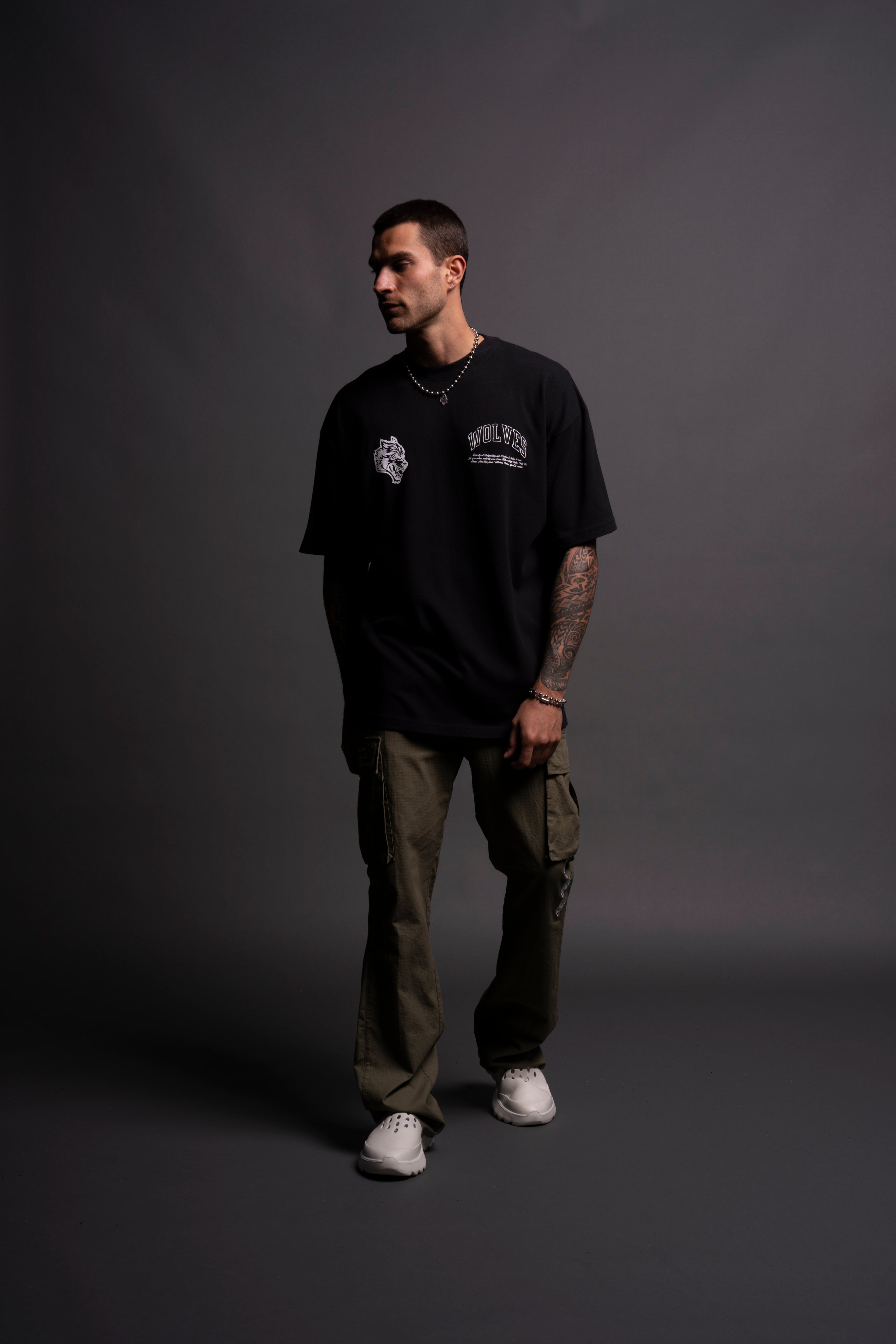 Protect Us "Premium" Oversized Tee in Black/Green