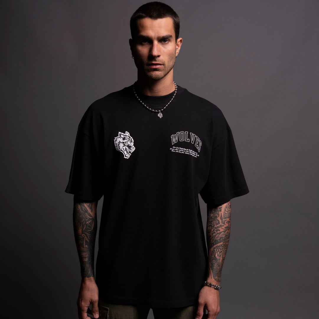 Protect Us "Premium" Oversized Tee in Black/Green