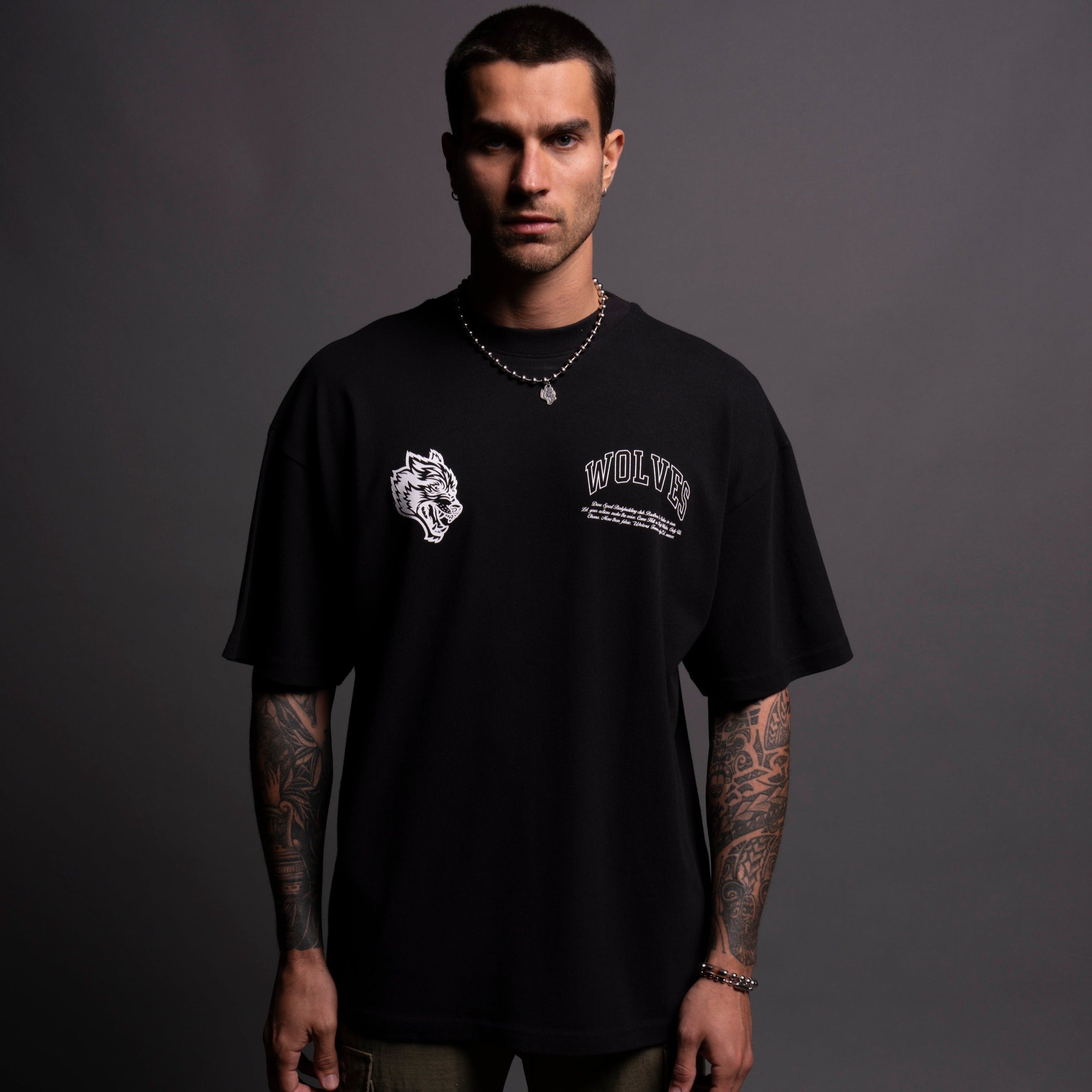 Protect Us "Premium" Oversized Tee in Black/Green