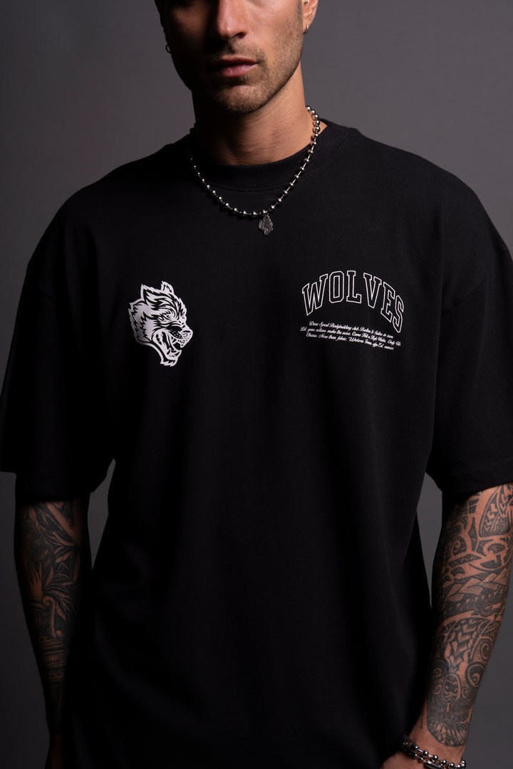 Protect Us "Premium" Oversized Tee in Black/Green