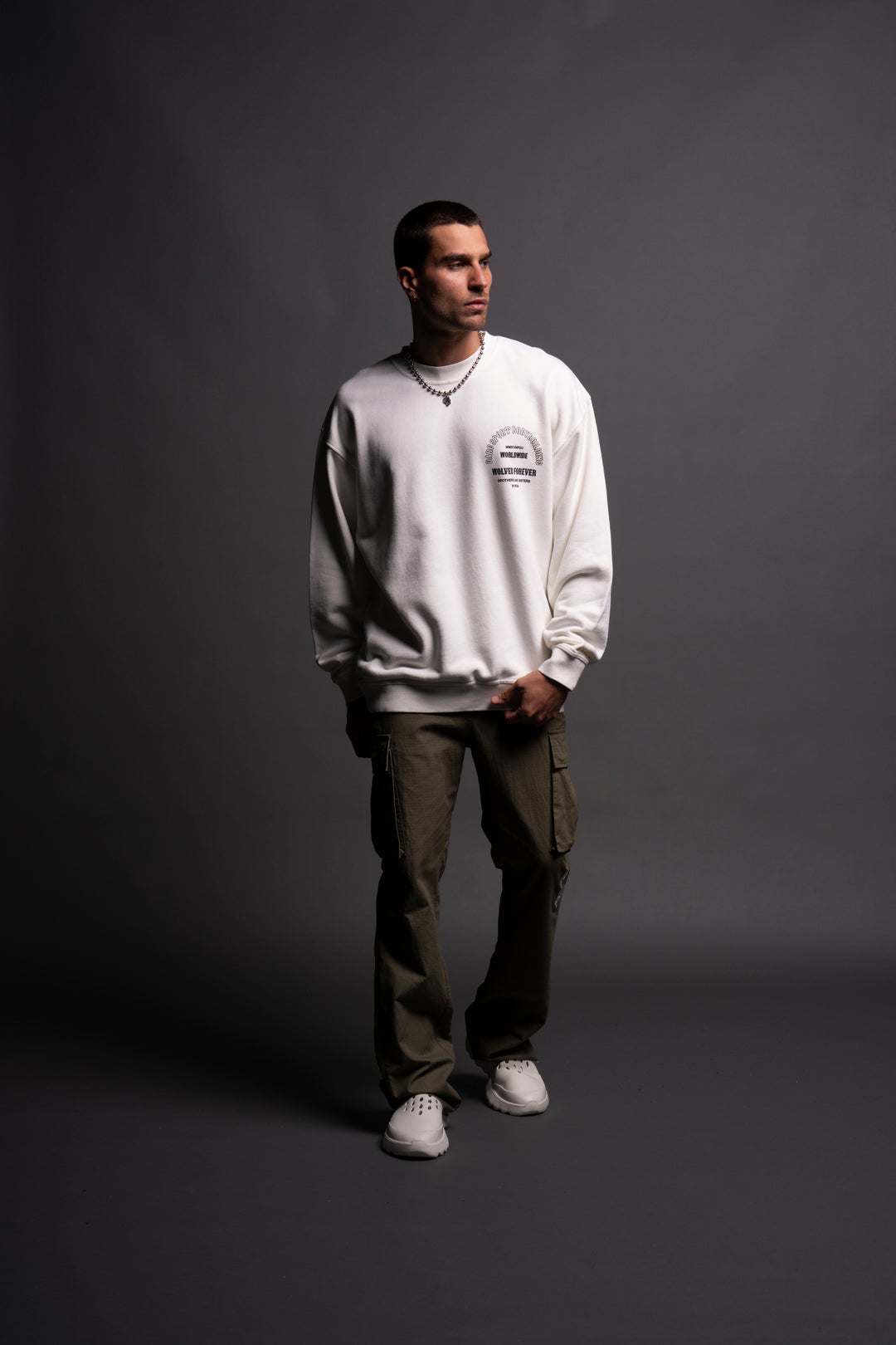 The One You Feed "Vintage London" Crewneck in Cream