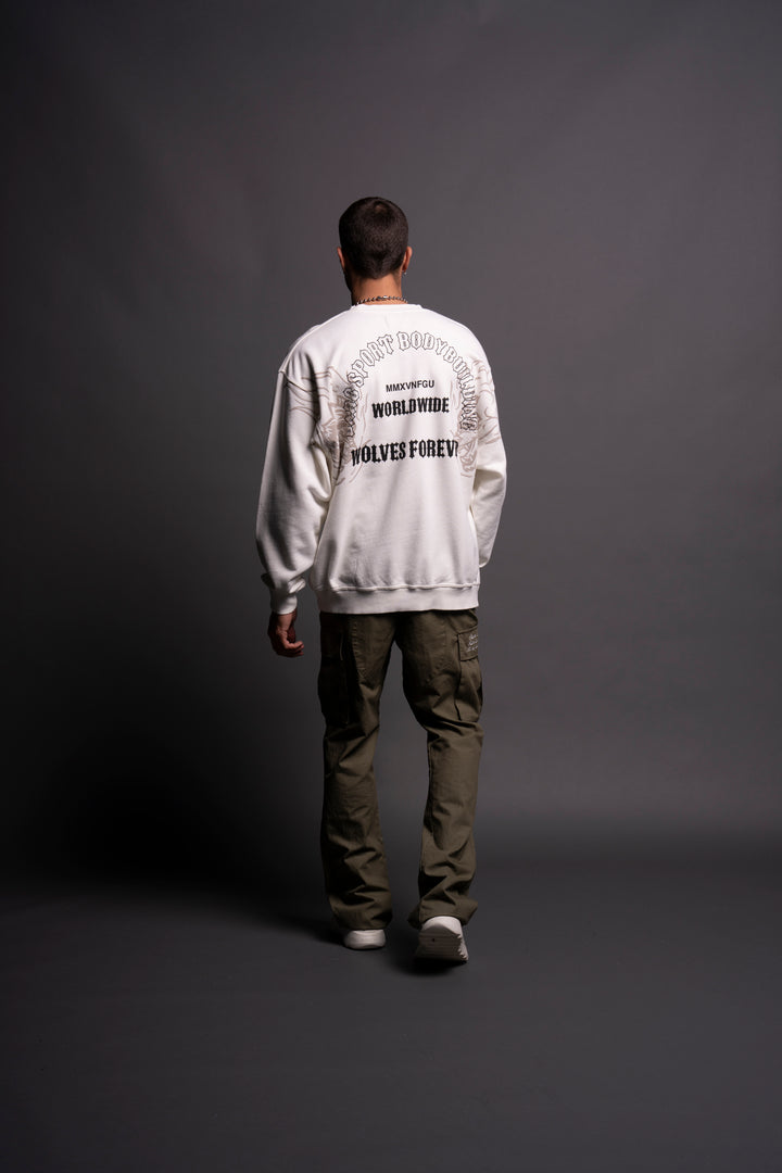 The One You Feed "Vintage London" Crewneck in Cream