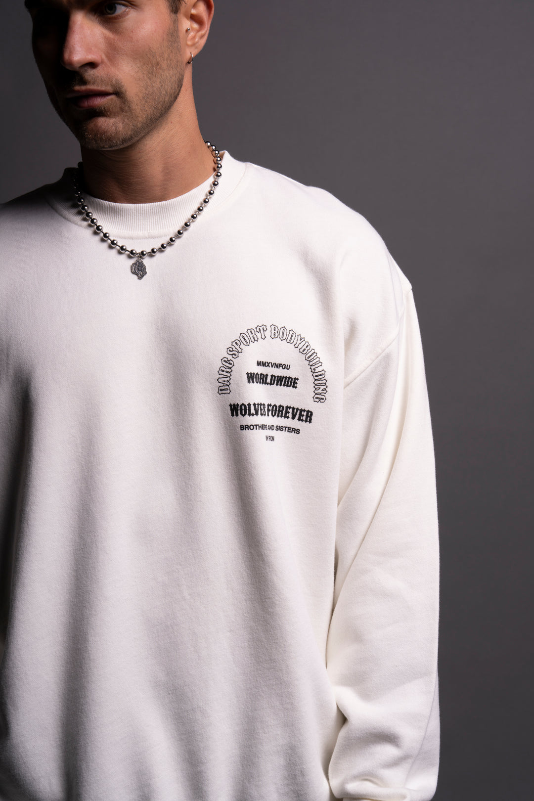 The One You Feed "Vintage London" Crewneck in Cream