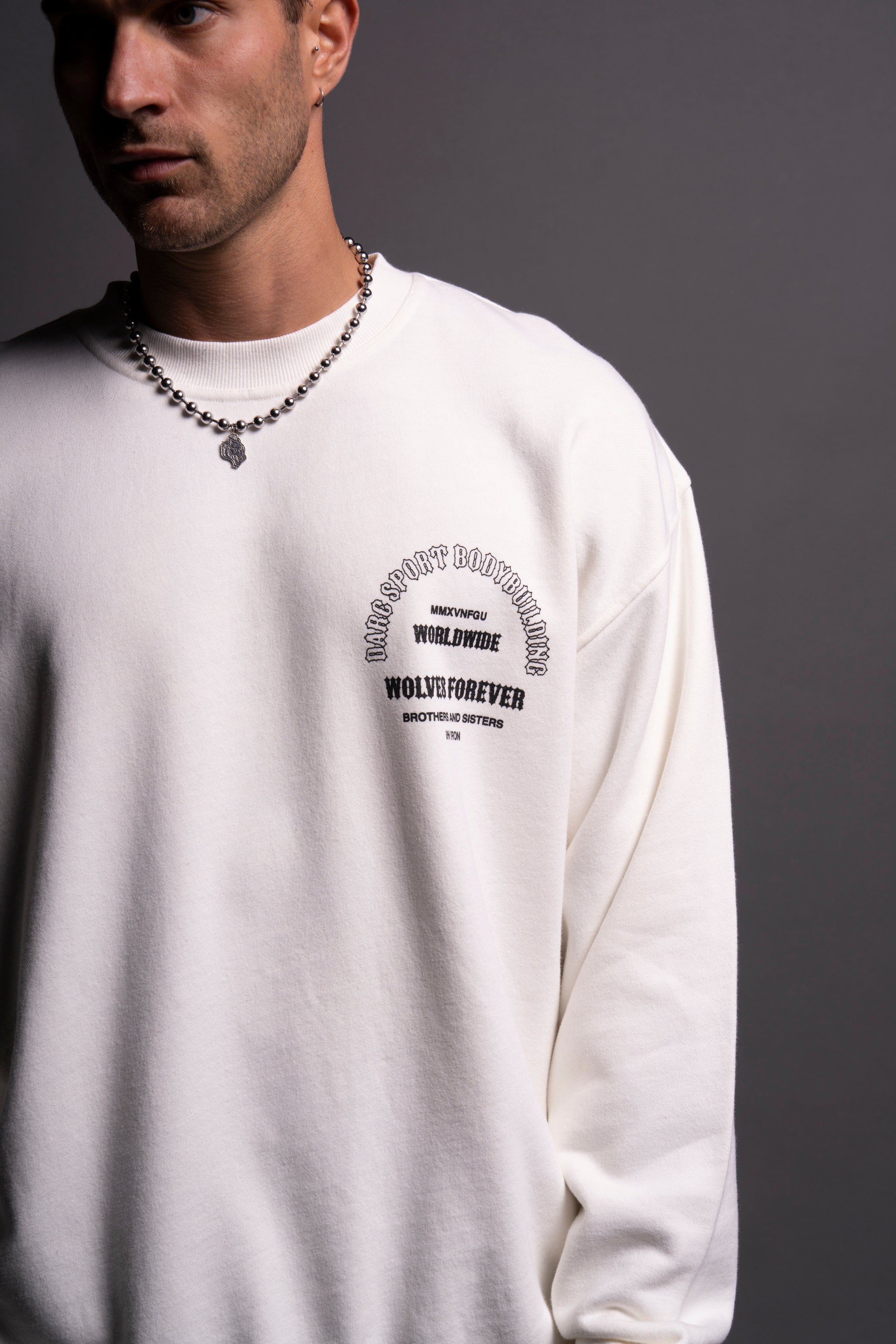 The One You Feed "Vintage London" Crewneck in Cream
