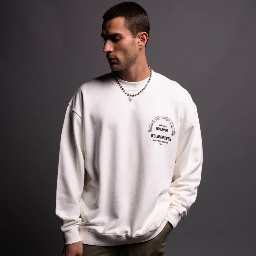 The One You Feed "Vintage London" Crewneck in Cream