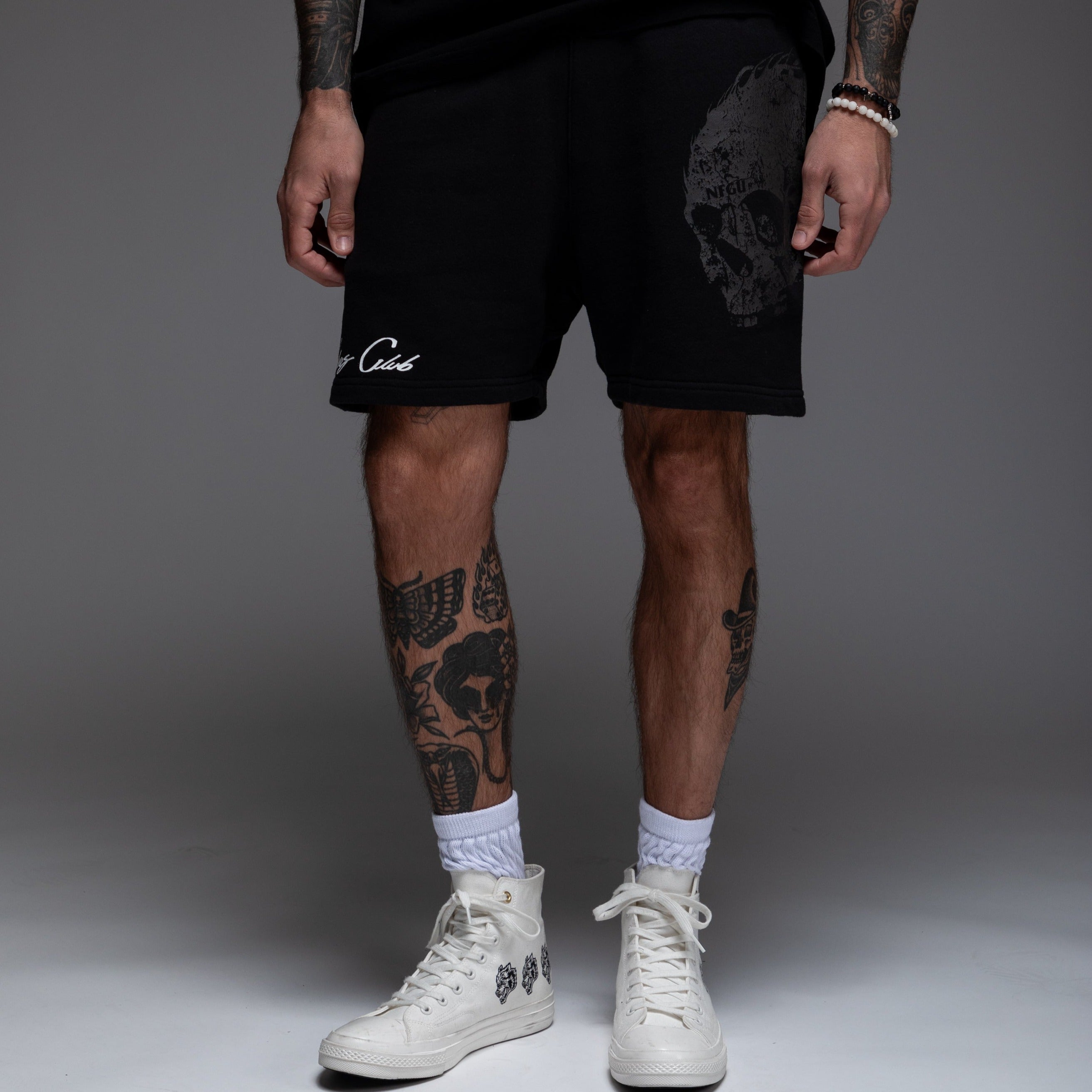 Until Mori Patch Liam Sweat Shorts in Black – DarcSport