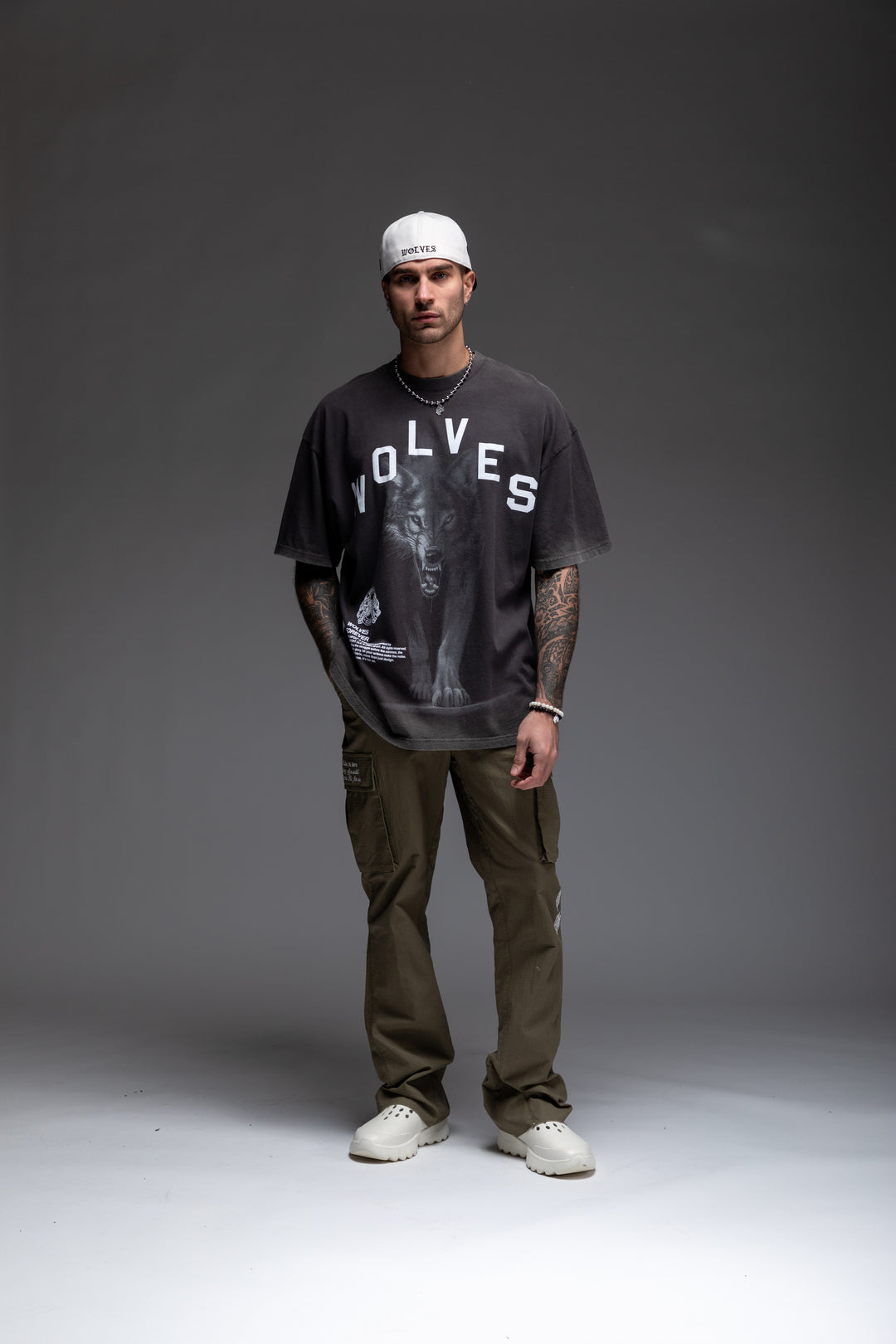 In The Shadows "Premium Vintage" Oversized Tee in Wolf Gray
