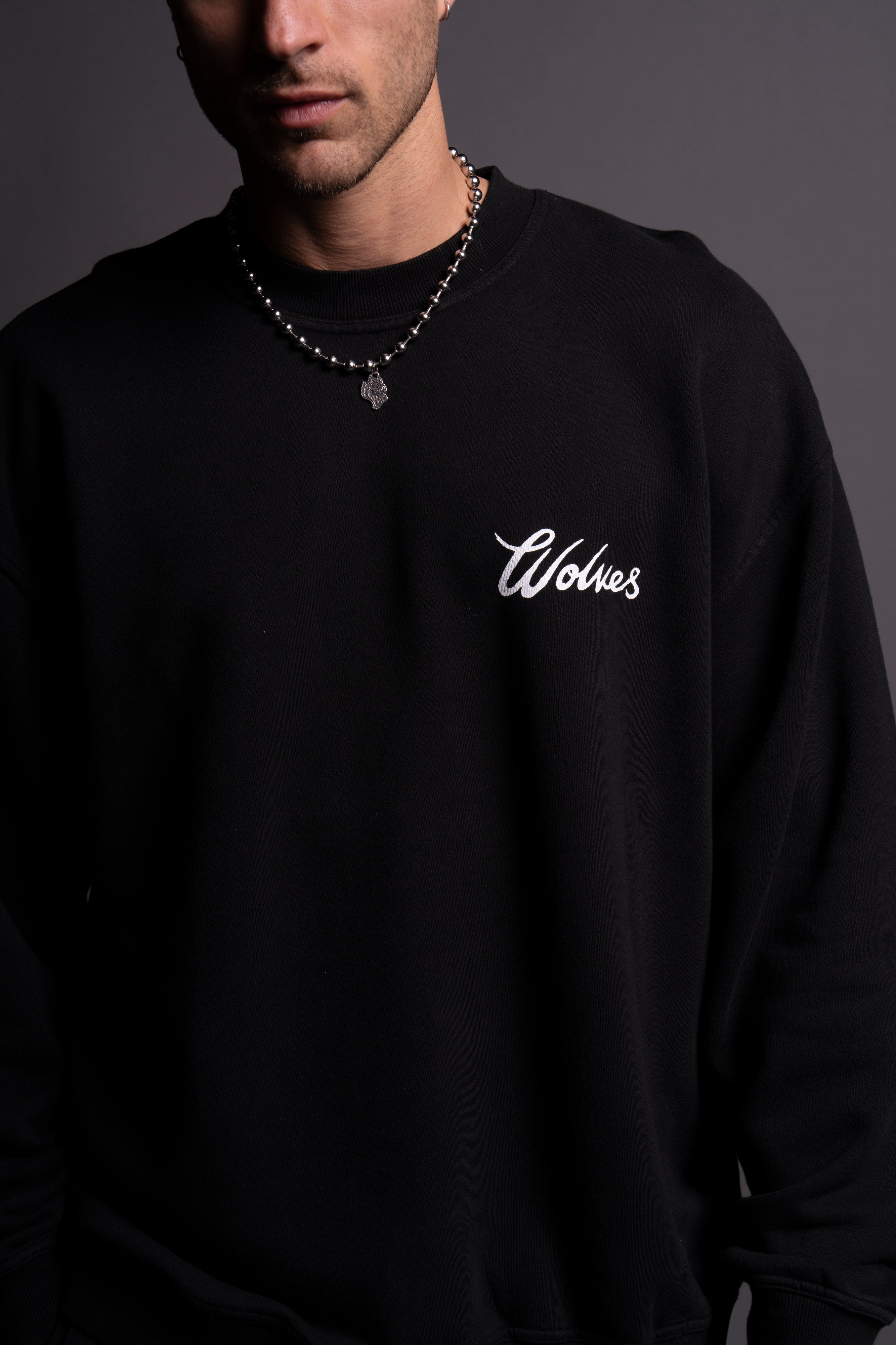 Renowned "Vintage London" Crewneck in Black