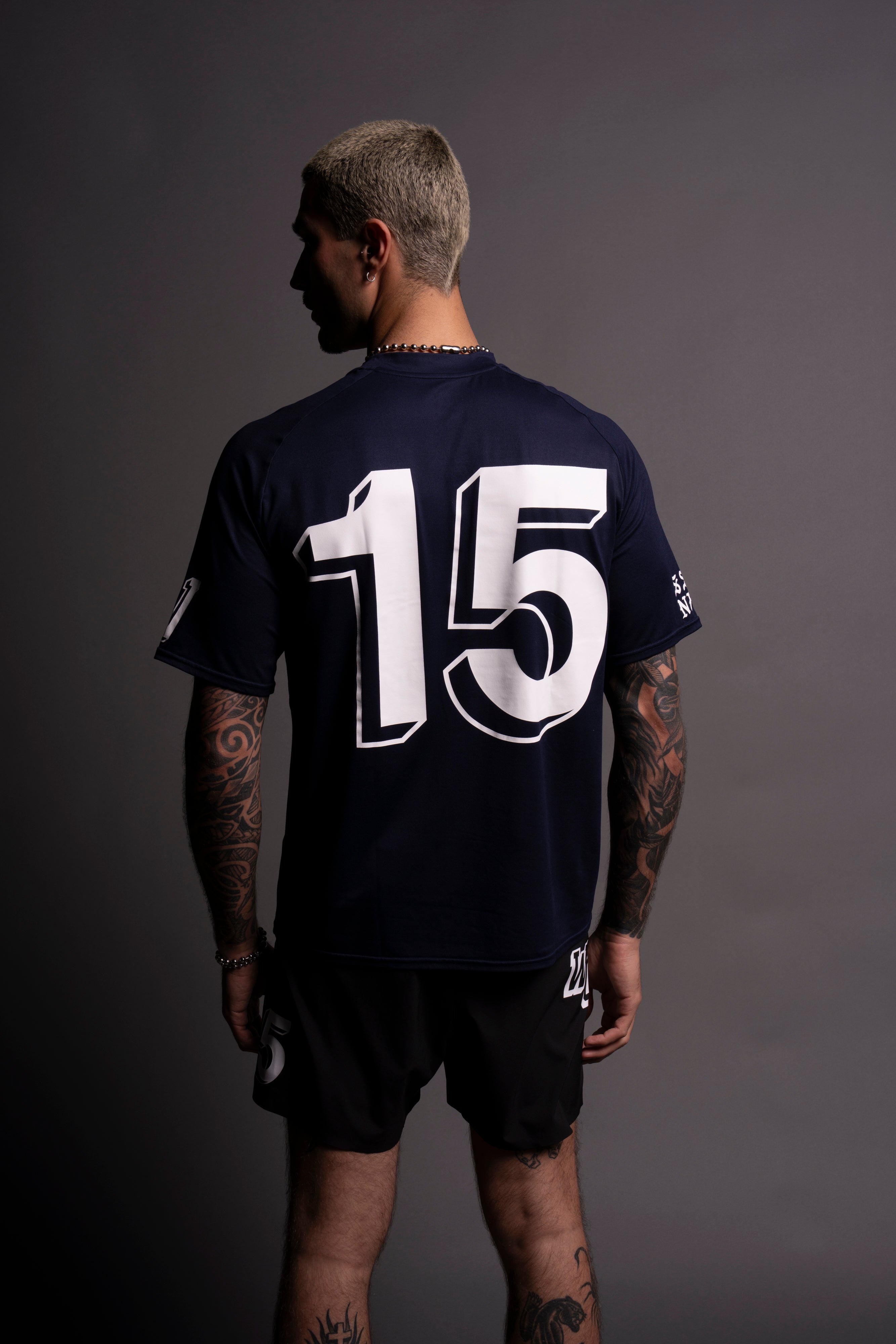 Established "Dry Wolf" Raglan Tee in Navy