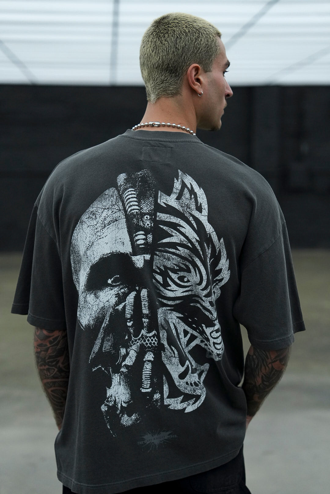 Born In It V2 "Premium" Oversized Tee in Wolf Gray