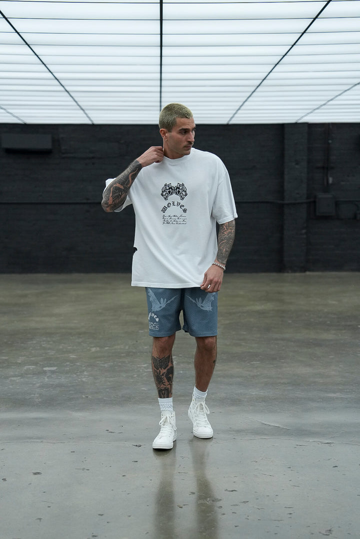 Darc Cave "Premium" Oversized Tee in White