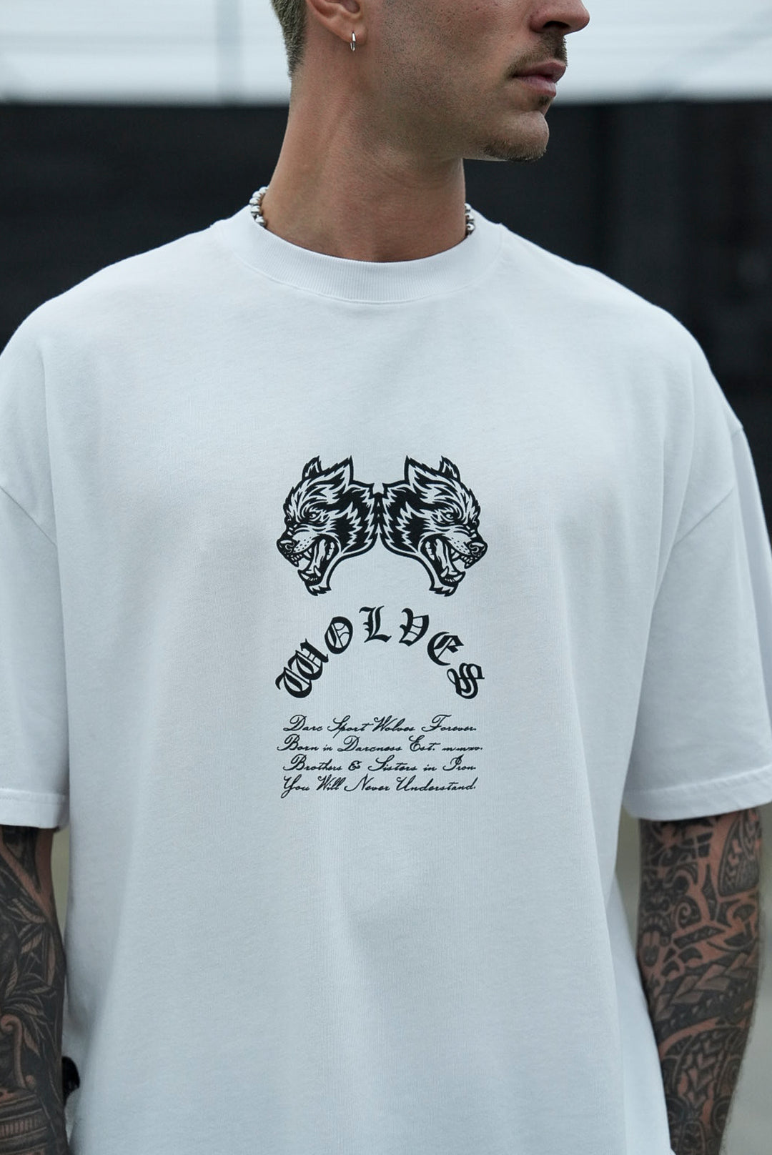 Darc Cave "Premium" Oversized Tee in White