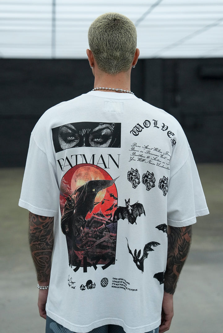 Darc Cave "Premium" Oversized Tee in White