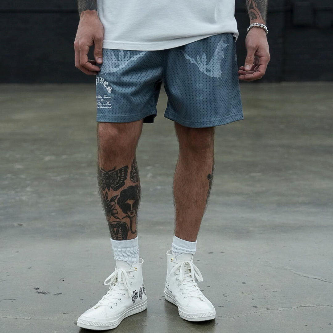 Darc Cave Mesh Shorts in Purple Stone