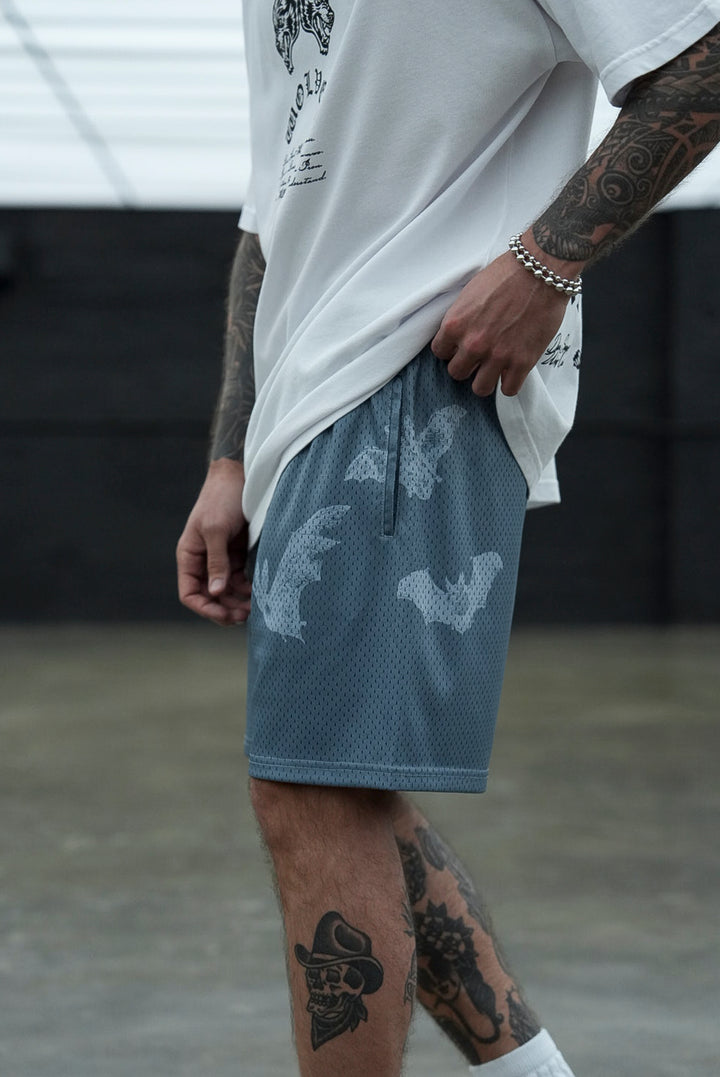 Darc Cave Mesh Shorts in Purple Stone