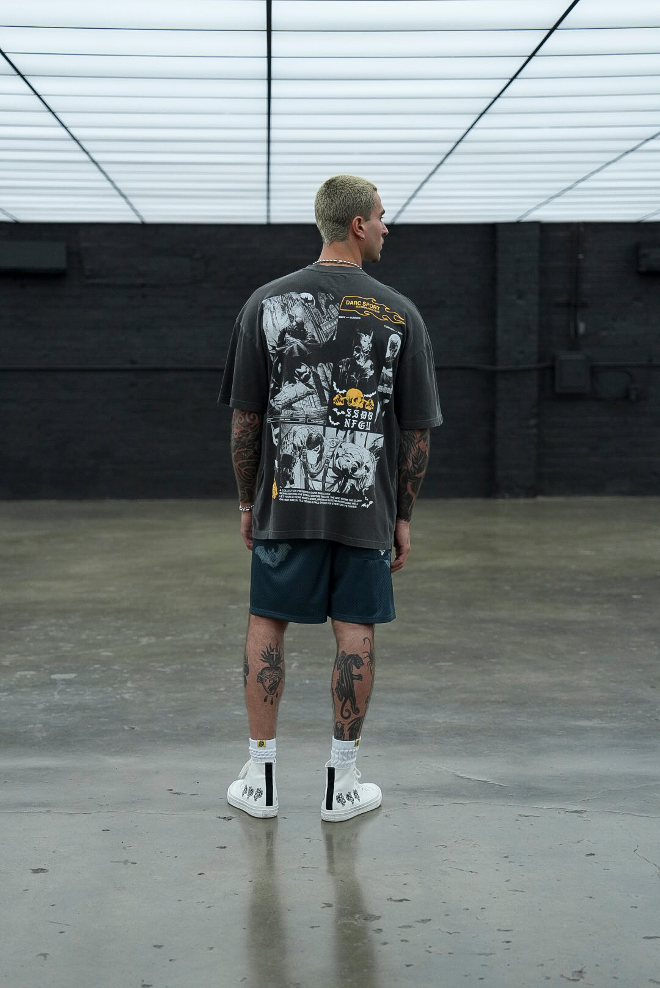 When Darcness Calls "Premium" Oversized Tee in Wolf Gray