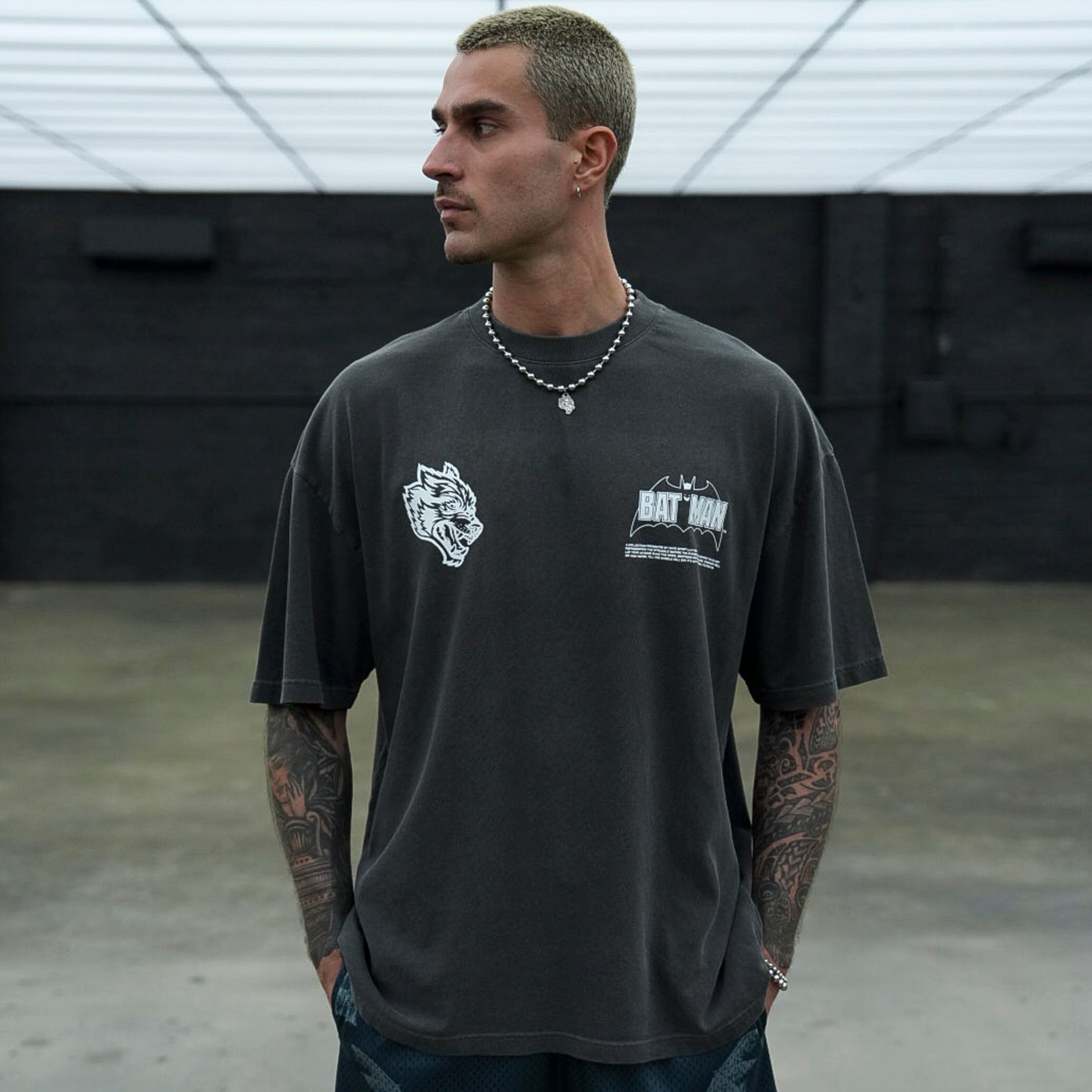 When Darcness Calls "Premium" Oversized Tee in Wolf Gray