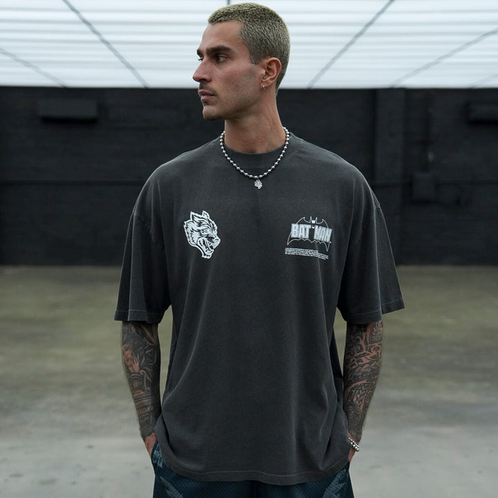 When Darcness Calls "Premium" Oversized Tee in Wolf Gray