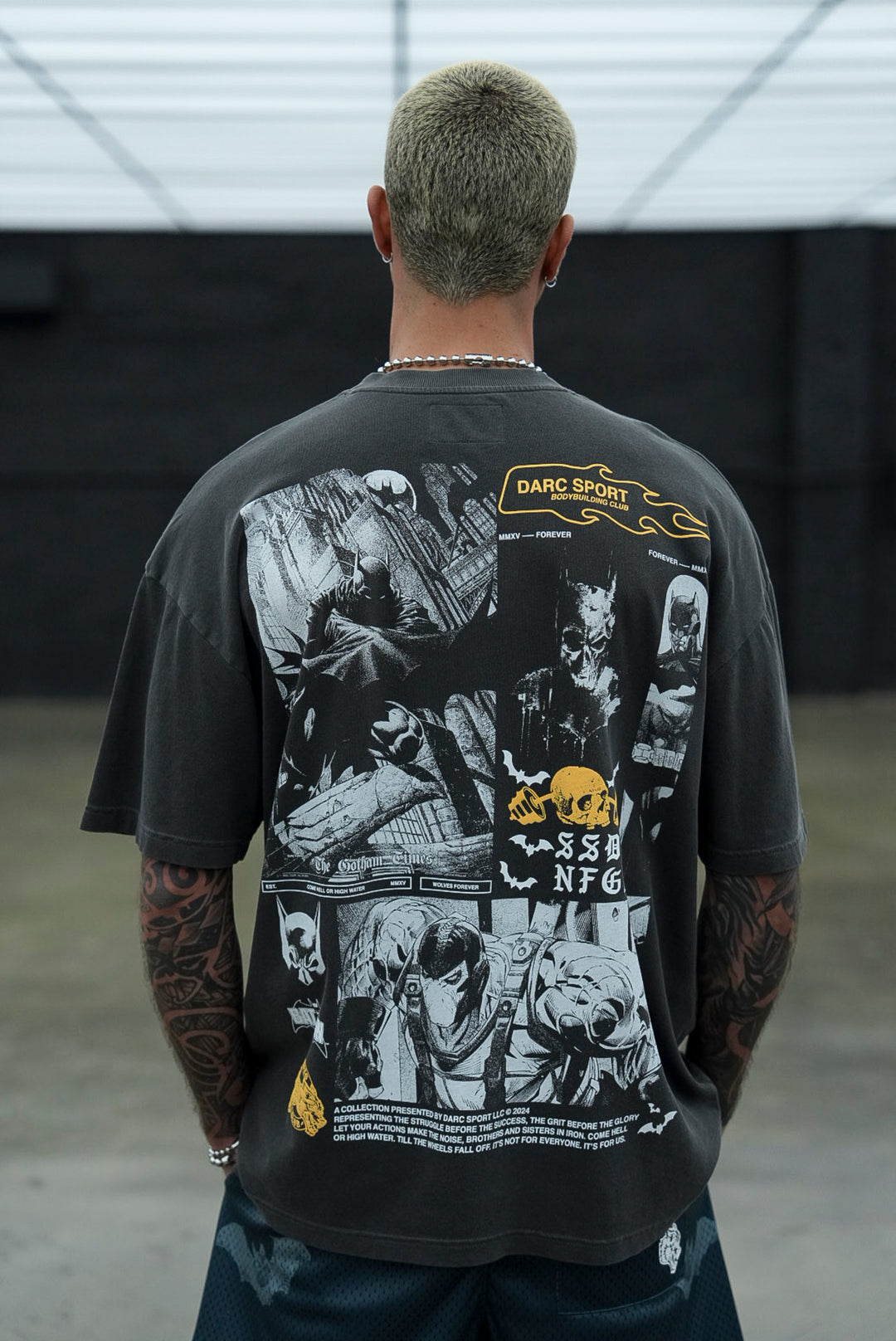 When Darcness Calls "Premium" Oversized Tee in Wolf Gray