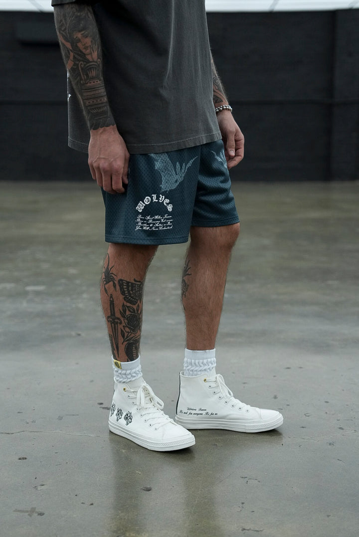 Darc Cave Mesh Shorts in Gotham Blue