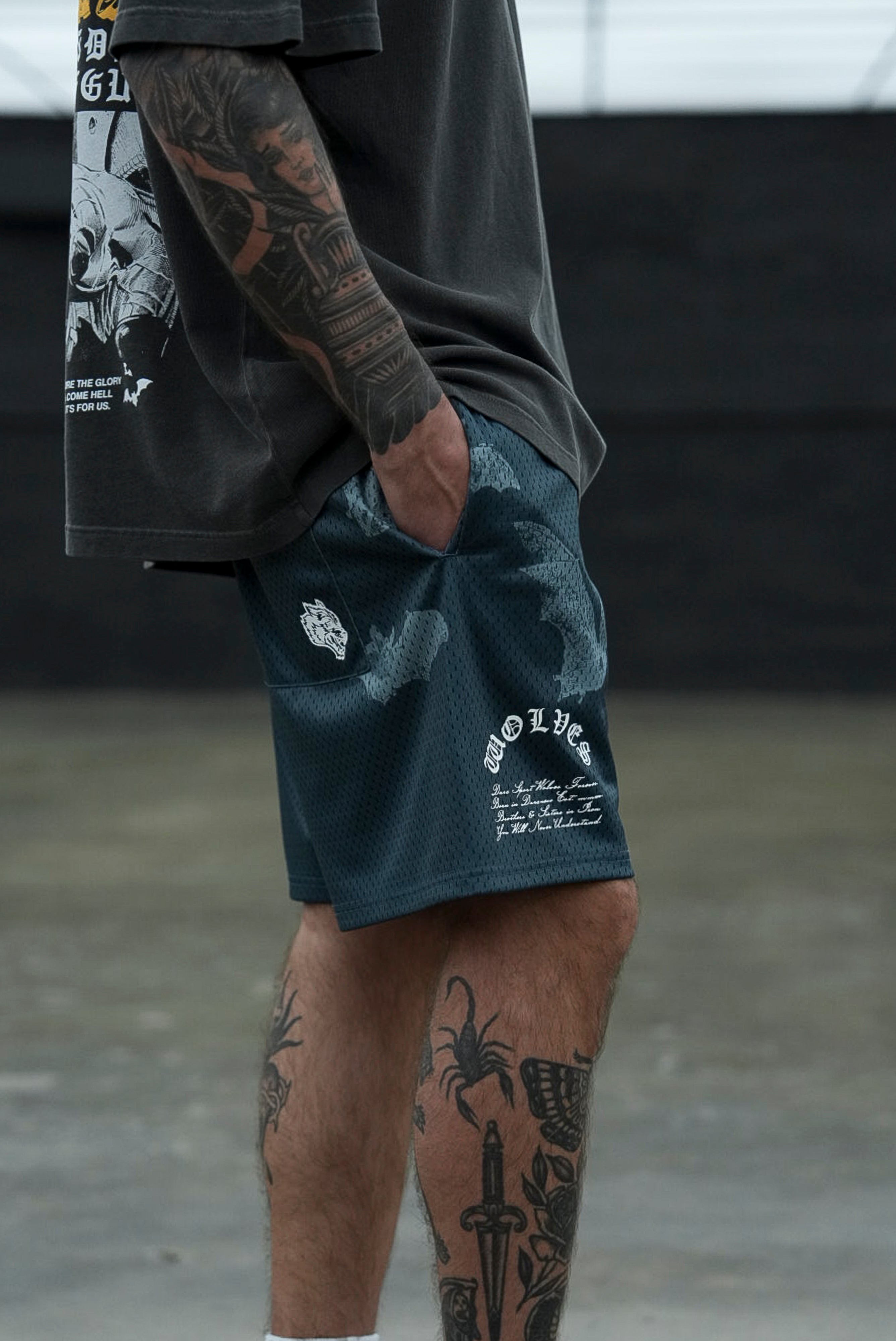 Darc Cave Mesh Shorts in Gotham Blue