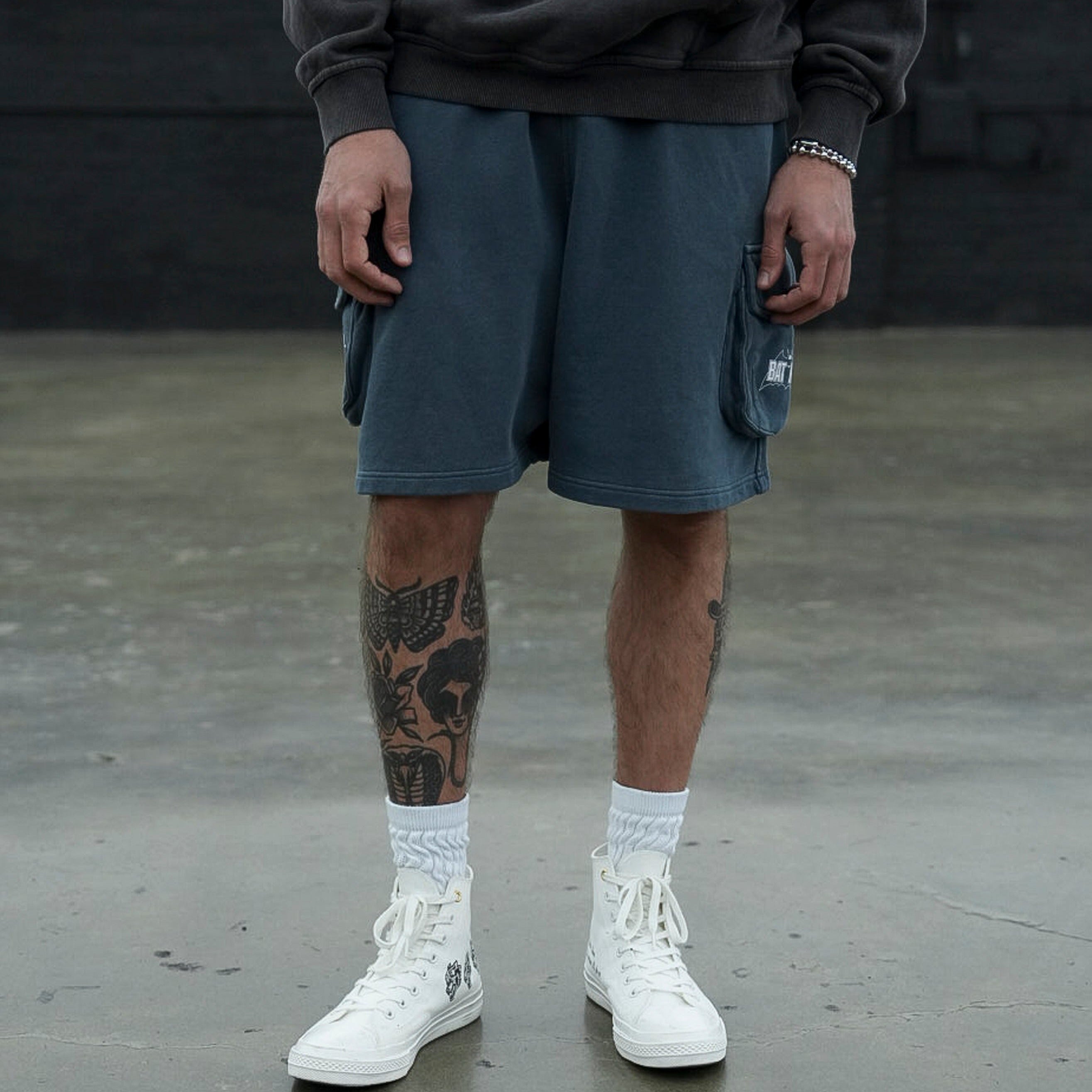 Chopper Batman Cornell Cargo Sweat Shorts in Gotham Blue