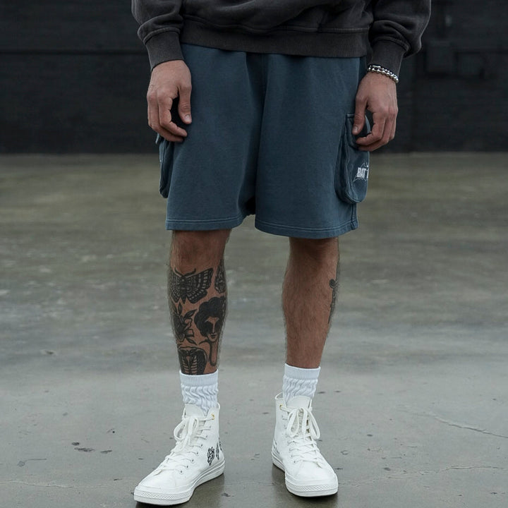 Chopper Batman Cornell Cargo Sweat Shorts in Gotham Blue