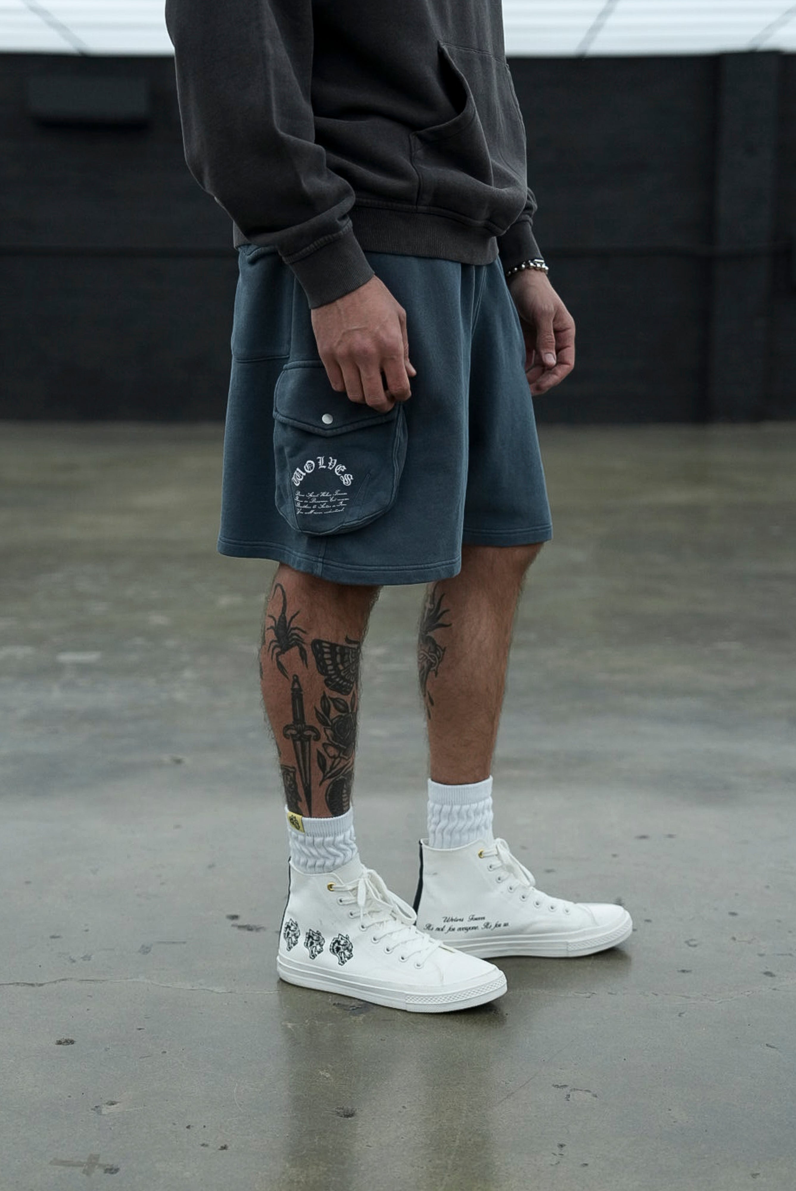 Chopper Batman Cornell Cargo Sweat Shorts in Gotham Blue