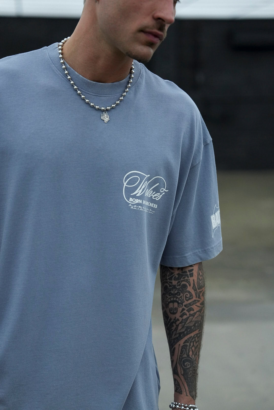 (1 Of 500) Darc Rises "Premium" Oversized Tee in Purple Stone