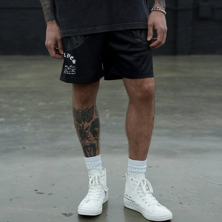 Darc Cave Mesh Shorts in Black