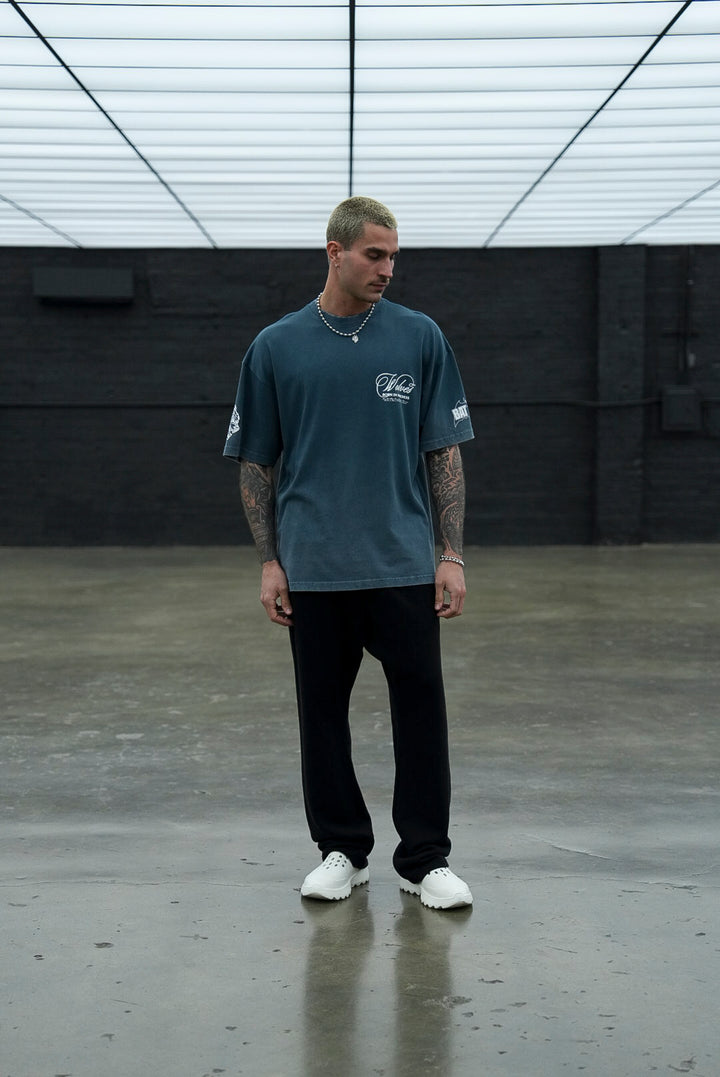 (1 Of 500) Darc Rises "Premium" Oversized Tee in Gotham Blue