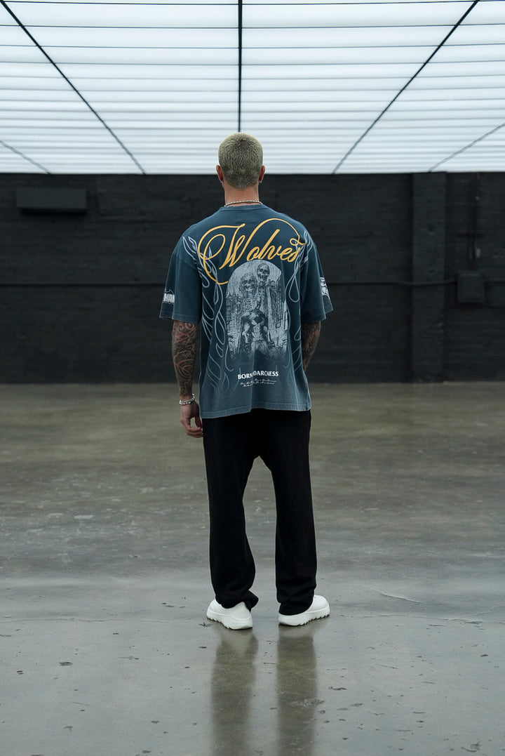 (1 Of 500) Darc Rises "Premium" Oversized Tee in Gotham Blue