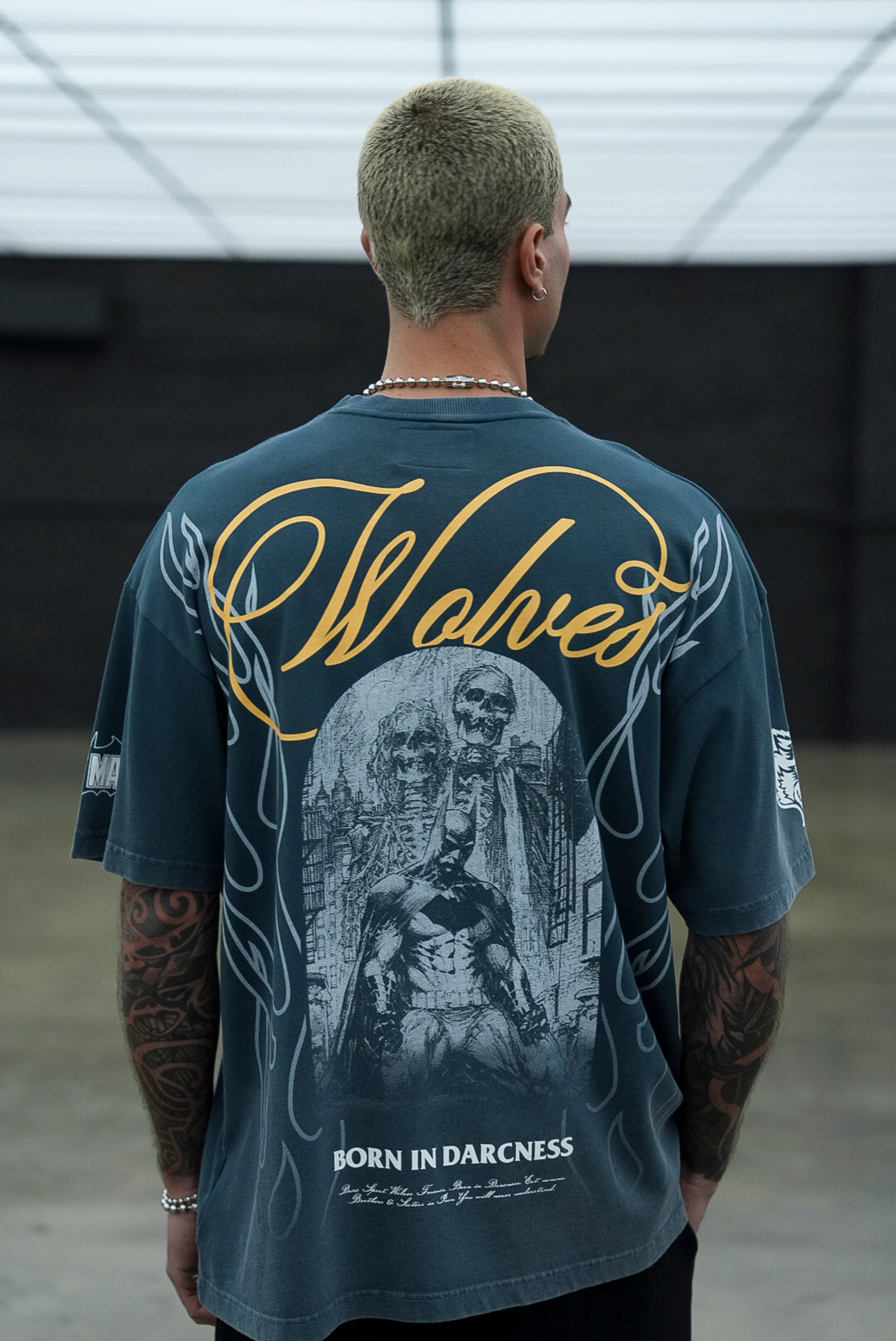 (1 Of 500) Darc Rises "Premium" Oversized Tee in Gotham Blue