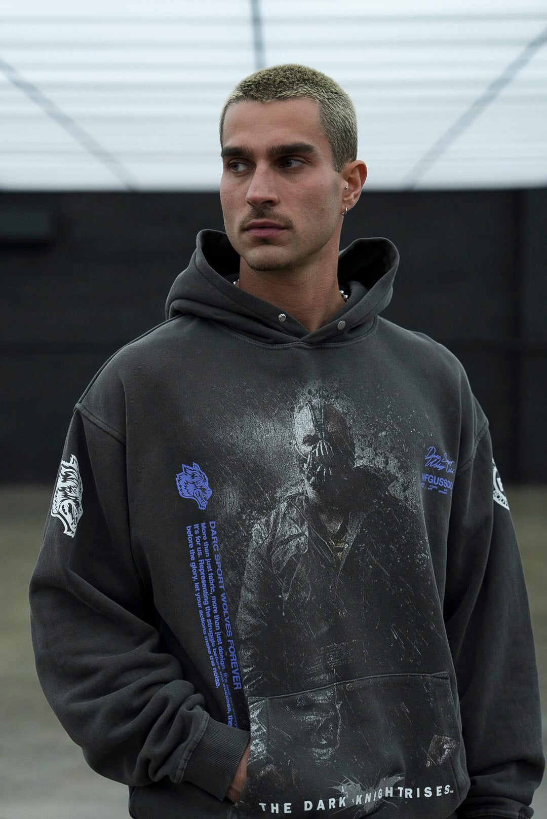 Rise Again V2 "Pierce" Hoodie in Wolf Gray