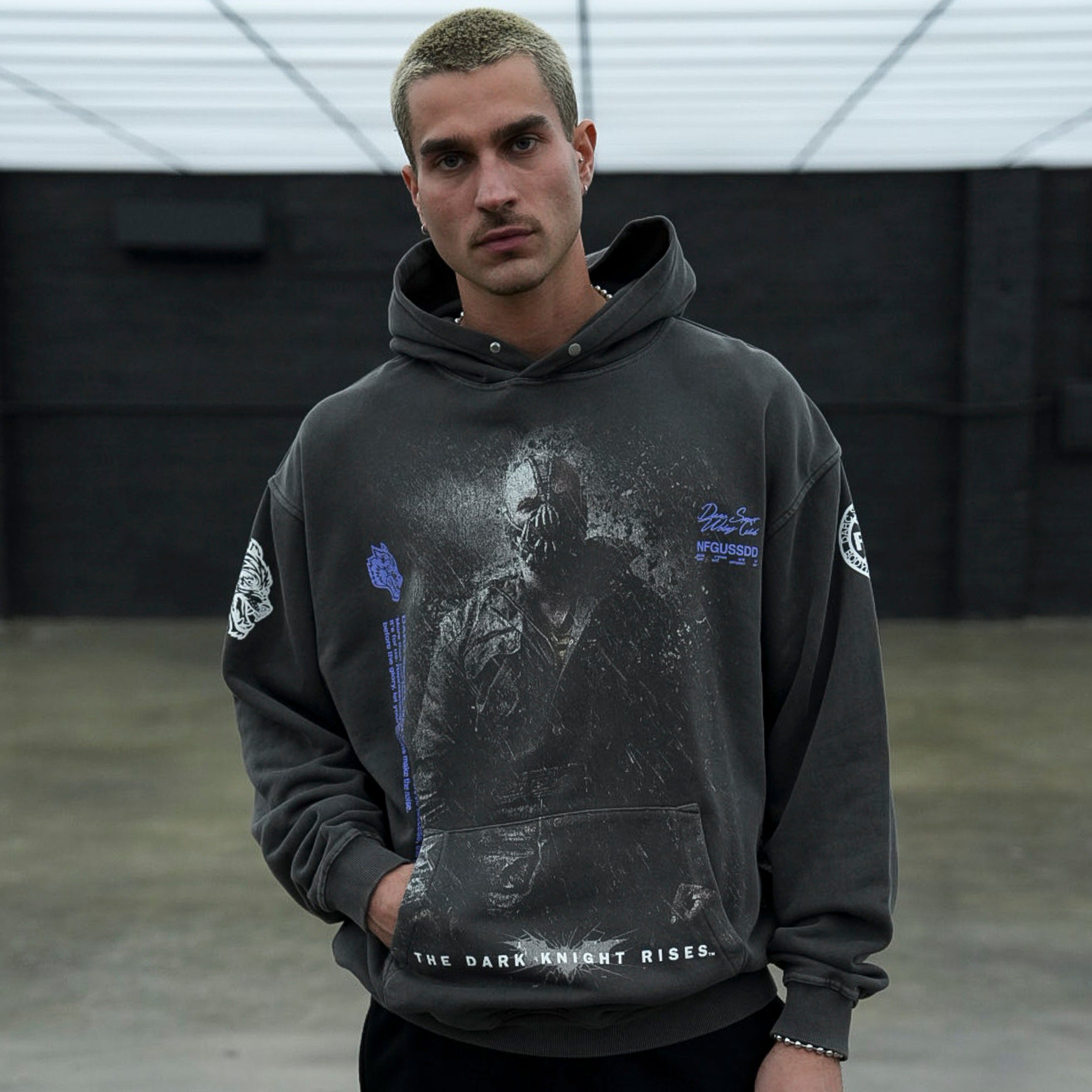 Rise Again V2 "Pierce" Hoodie in Wolf Gray