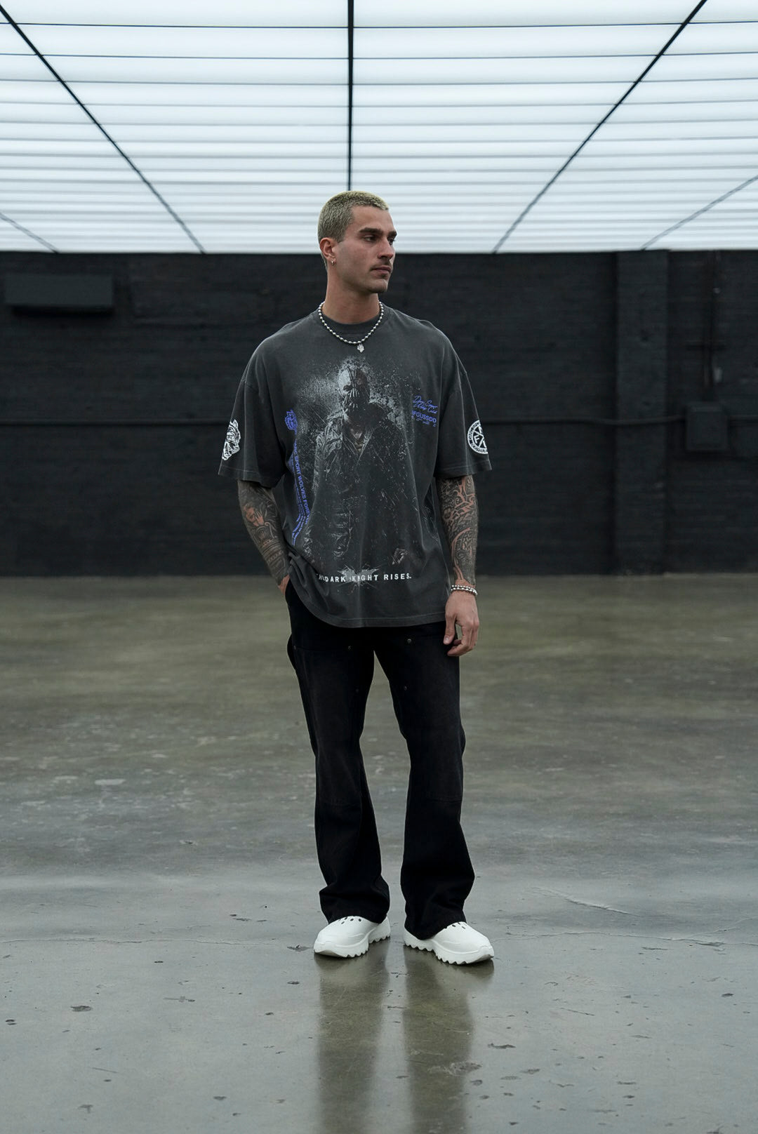 Rise Again V2 "Premium" Oversized Tee in Wolf Gray