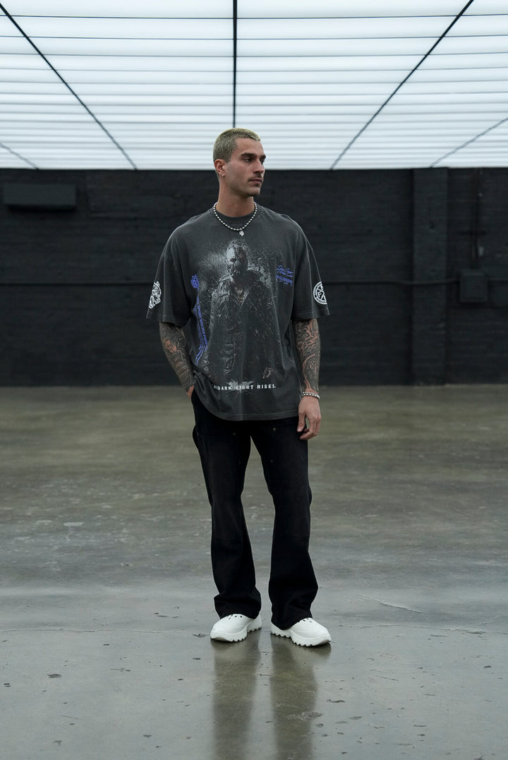 Rise Again V2 "Premium" Oversized Tee in Wolf Gray