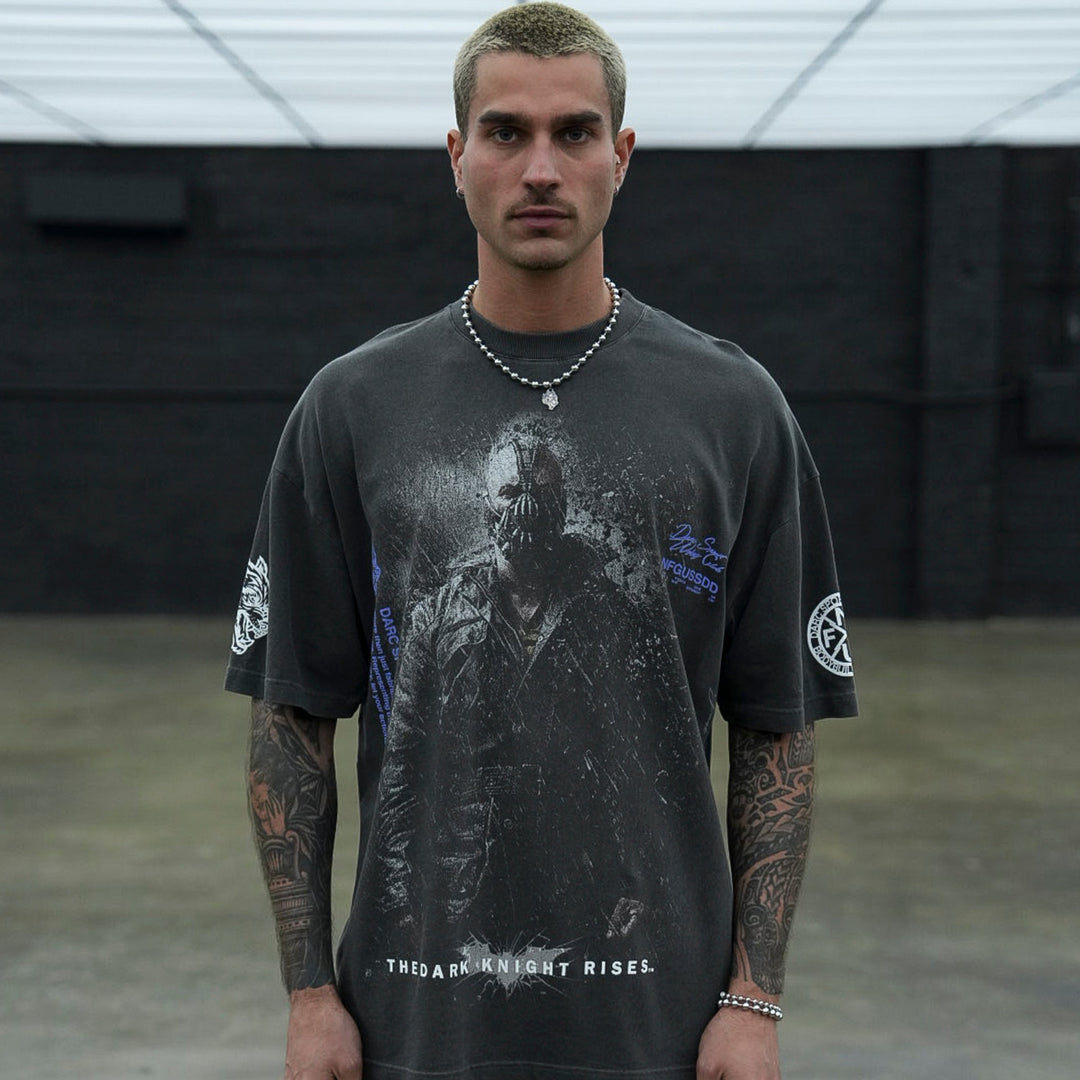 Rise Again V2 "Premium" Oversized Tee in Wolf Gray
