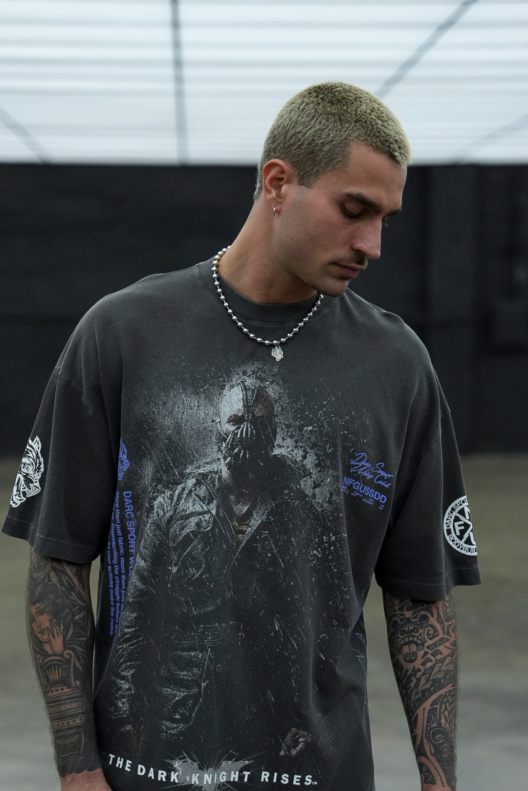 Rise Again V2 "Premium" Oversized Tee in Wolf Gray