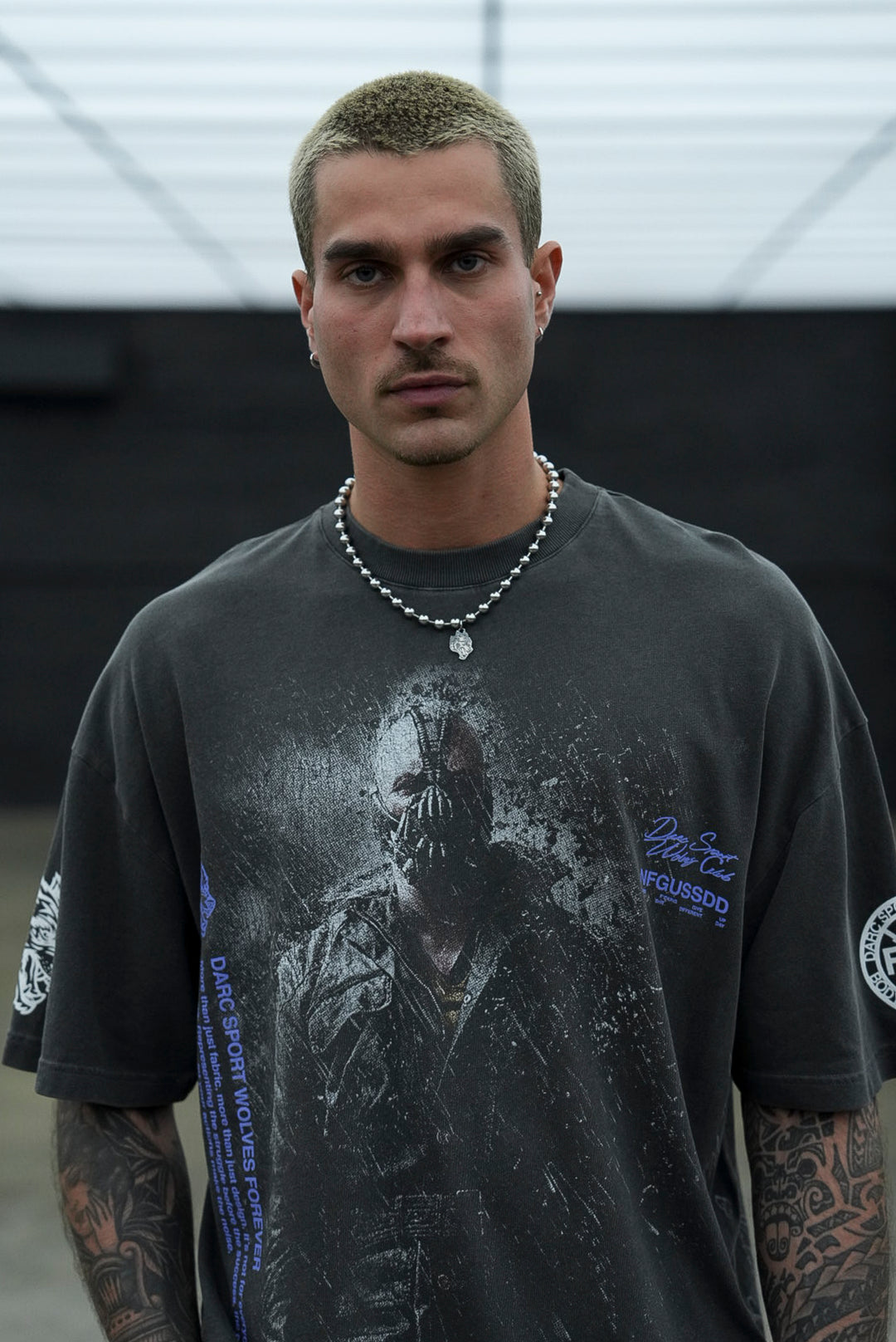 Rise Again V2 "Premium" Oversized Tee in Wolf Gray