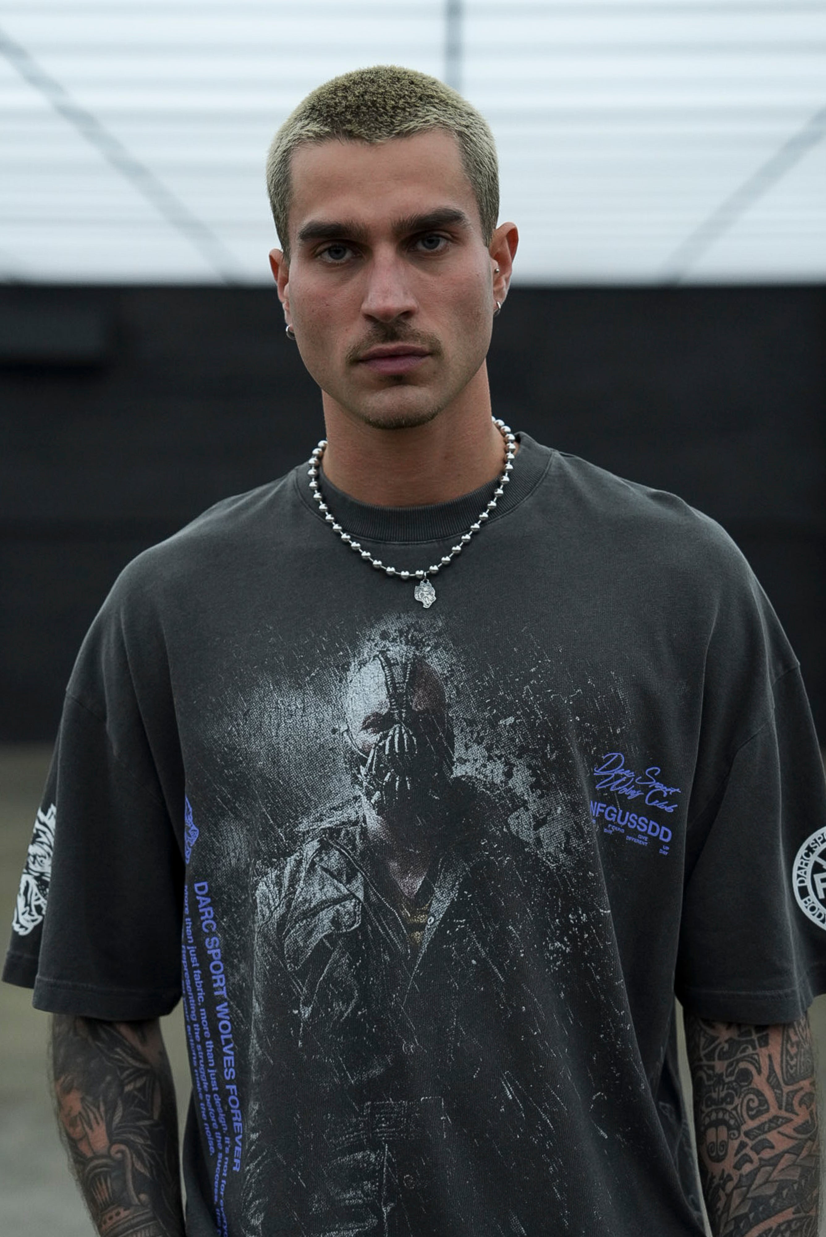 Rise Again V2 "Premium" Oversized Tee in Wolf Gray