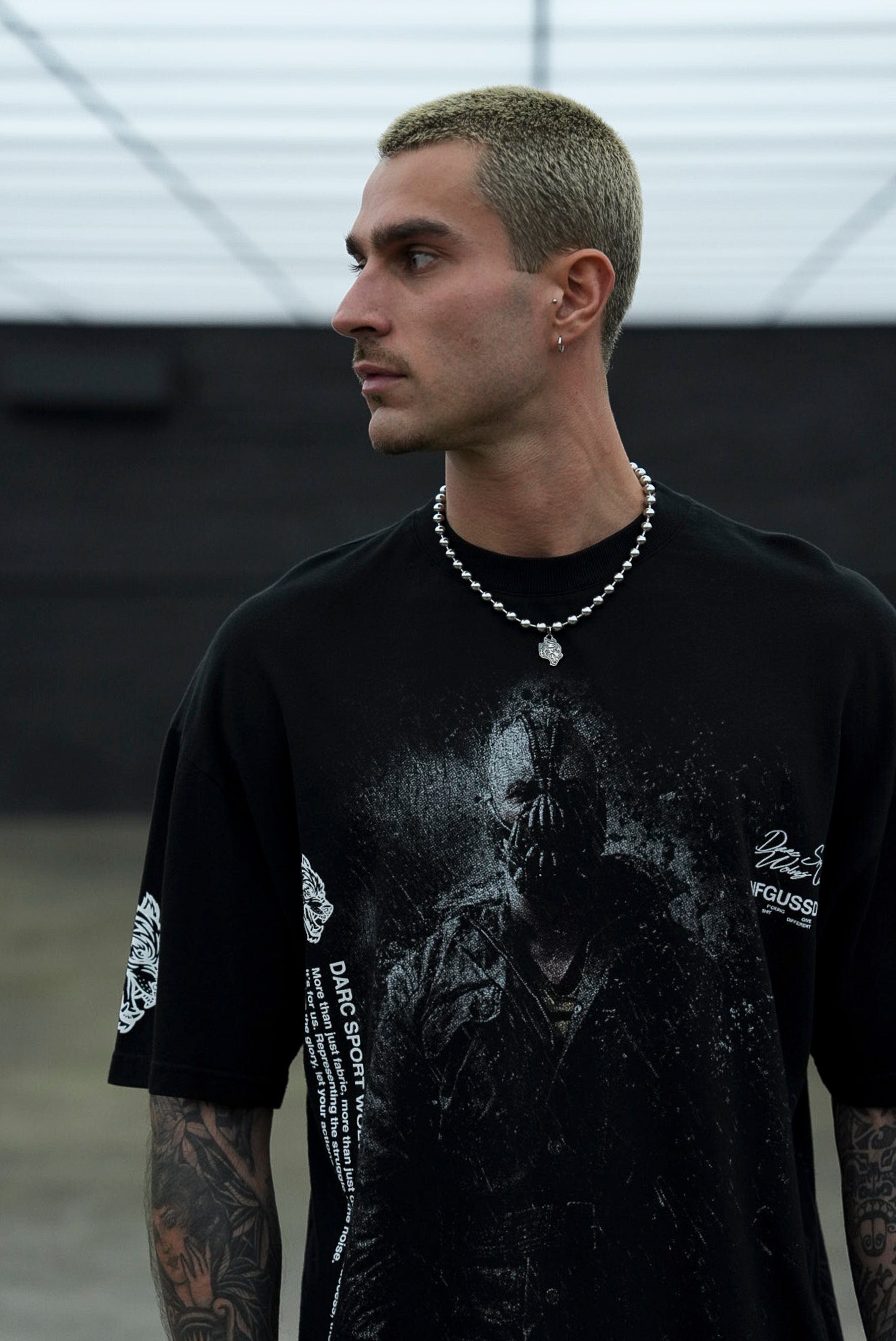 Rise Again V2 "Premium" Oversized Tee in Black