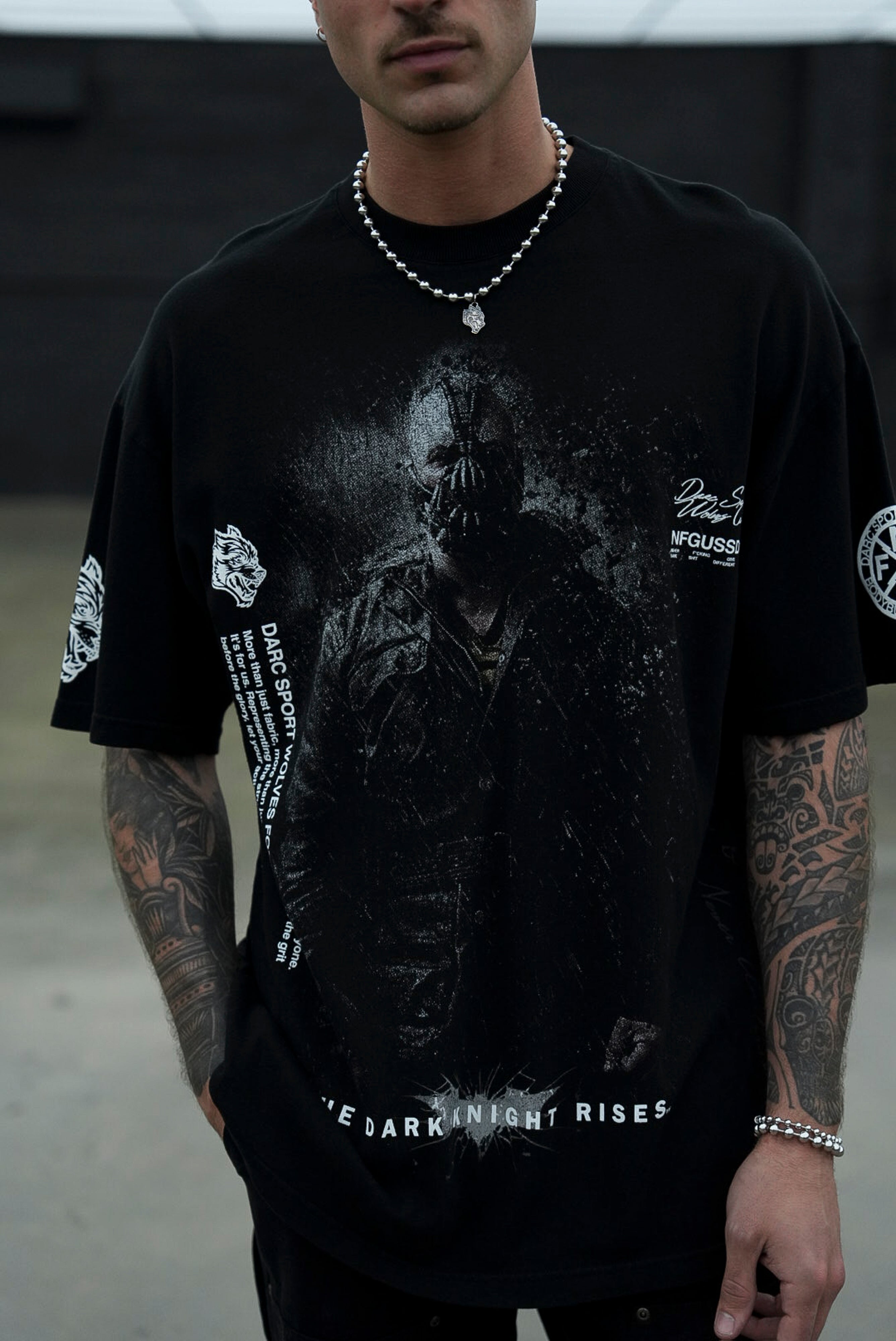 Rise Again V2 "Premium" Oversized Tee in Black