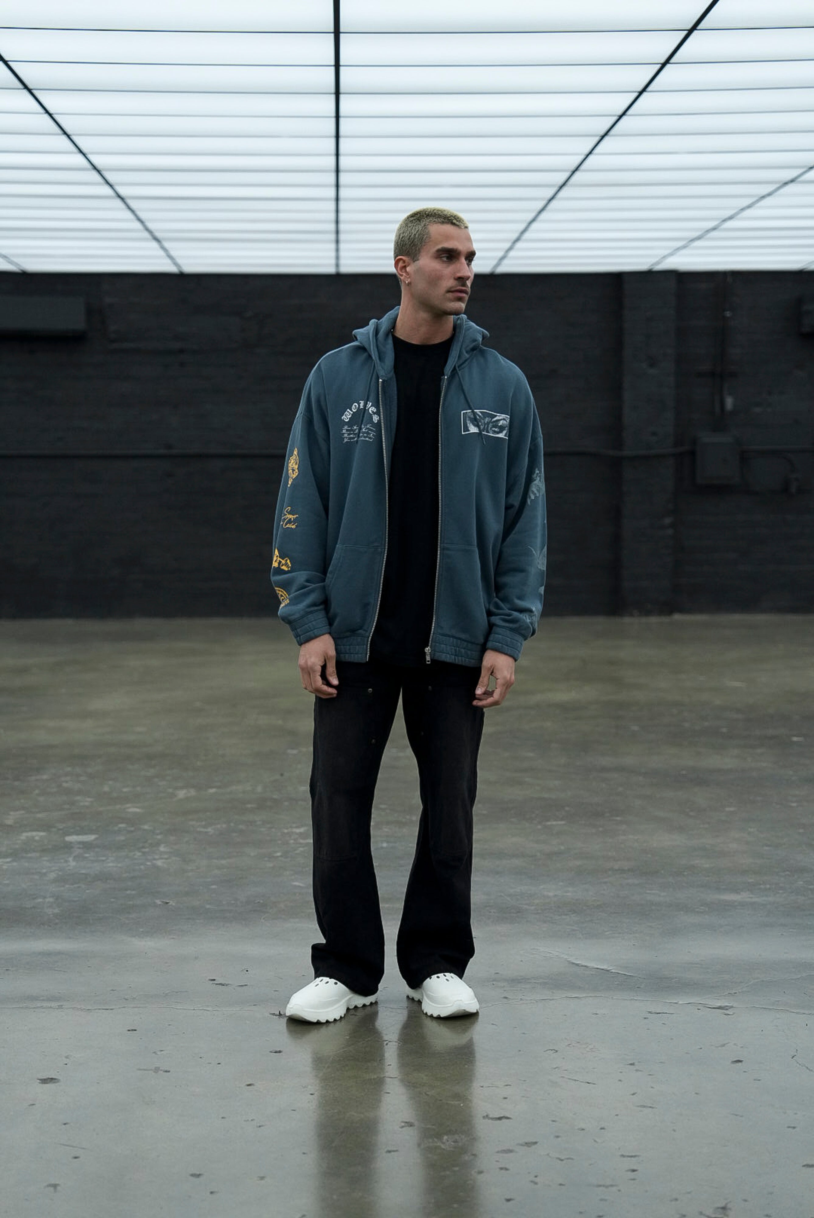 Villain "Chambers" Zip Hoodie in Gotham Blue
