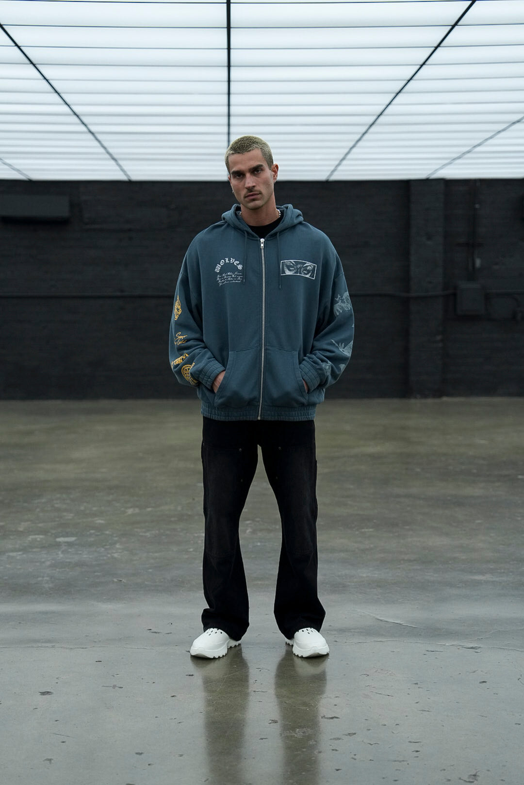 Villain "Chambers" Zip Hoodie in Gotham Blue