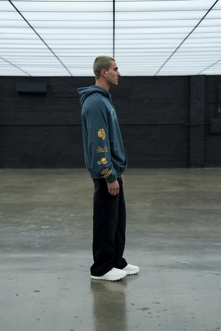 Villain "Chambers" Zip Hoodie in Gotham Blue