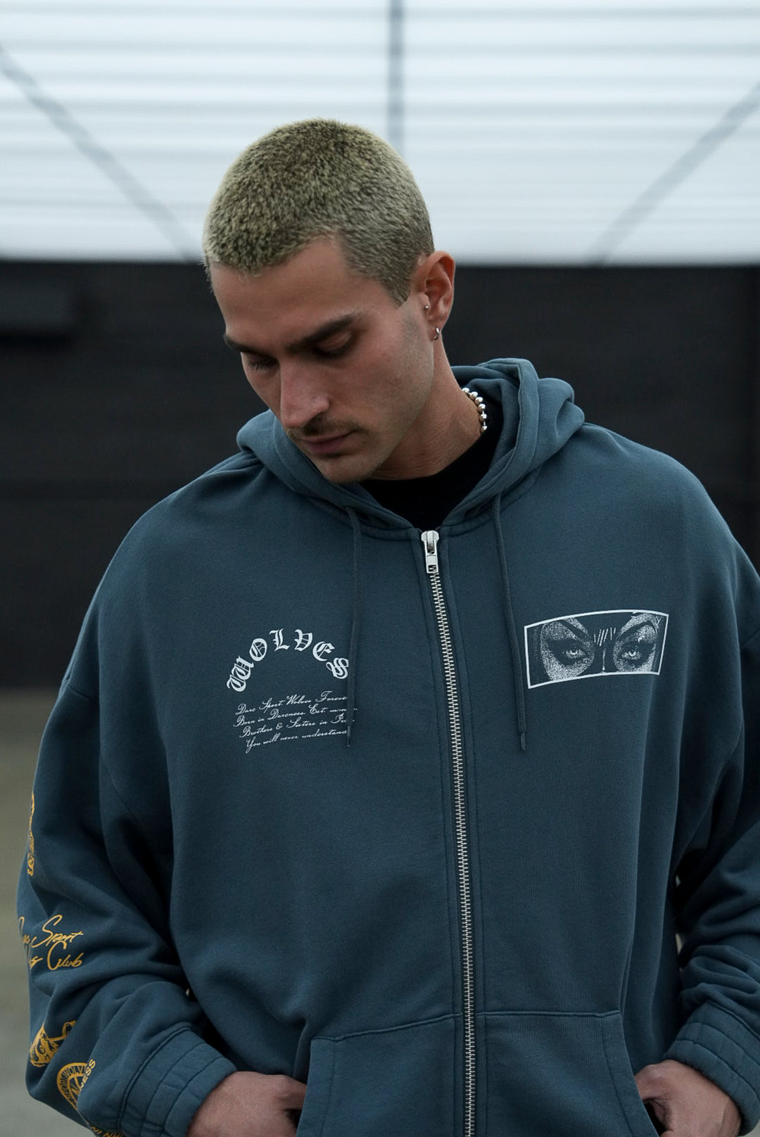 Villain "Chambers" Zip Hoodie in Gotham Blue