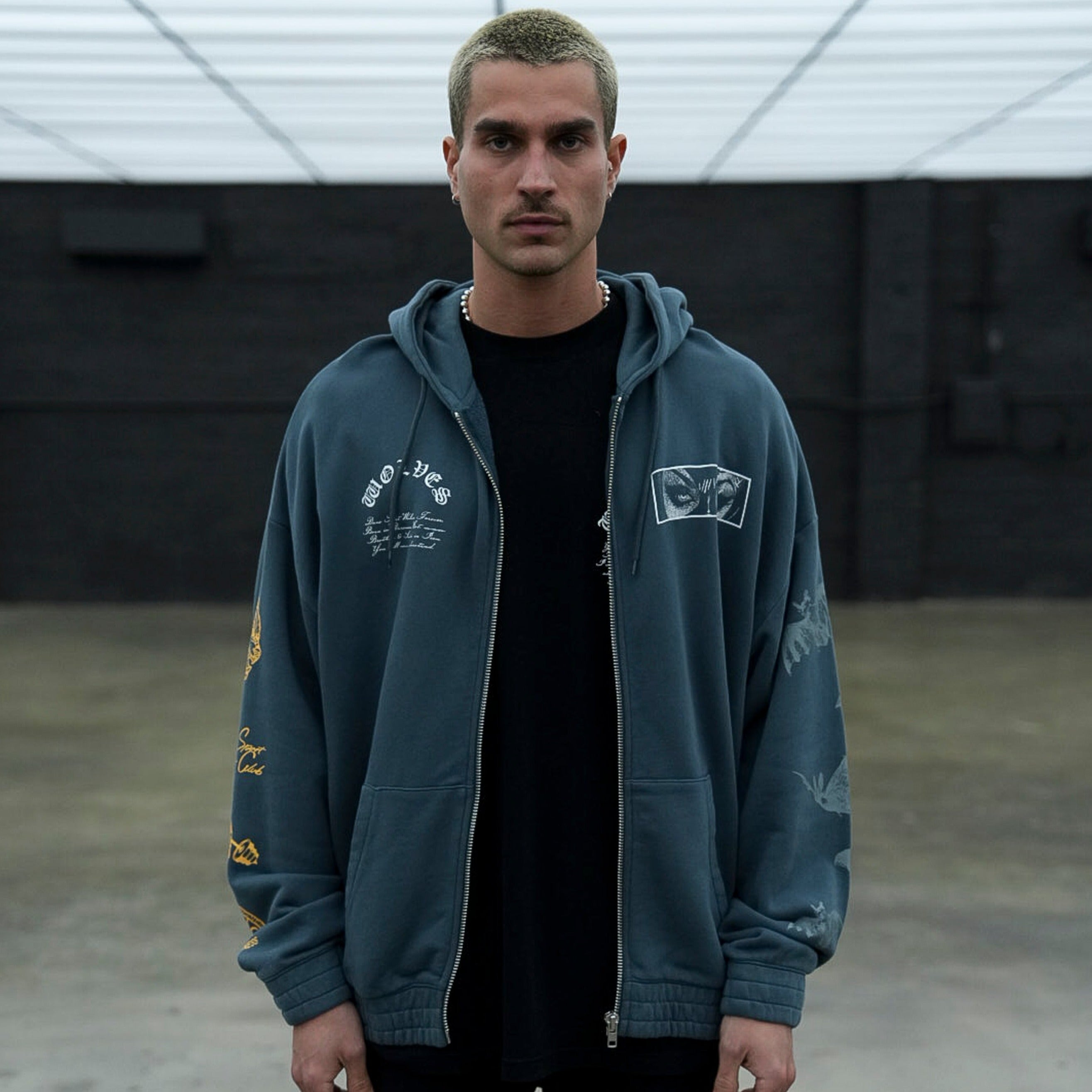Villain "Chambers" Zip Hoodie in Gotham Blue