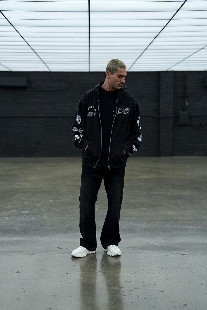 Villain "Chambers" Zip Hoodie in Black